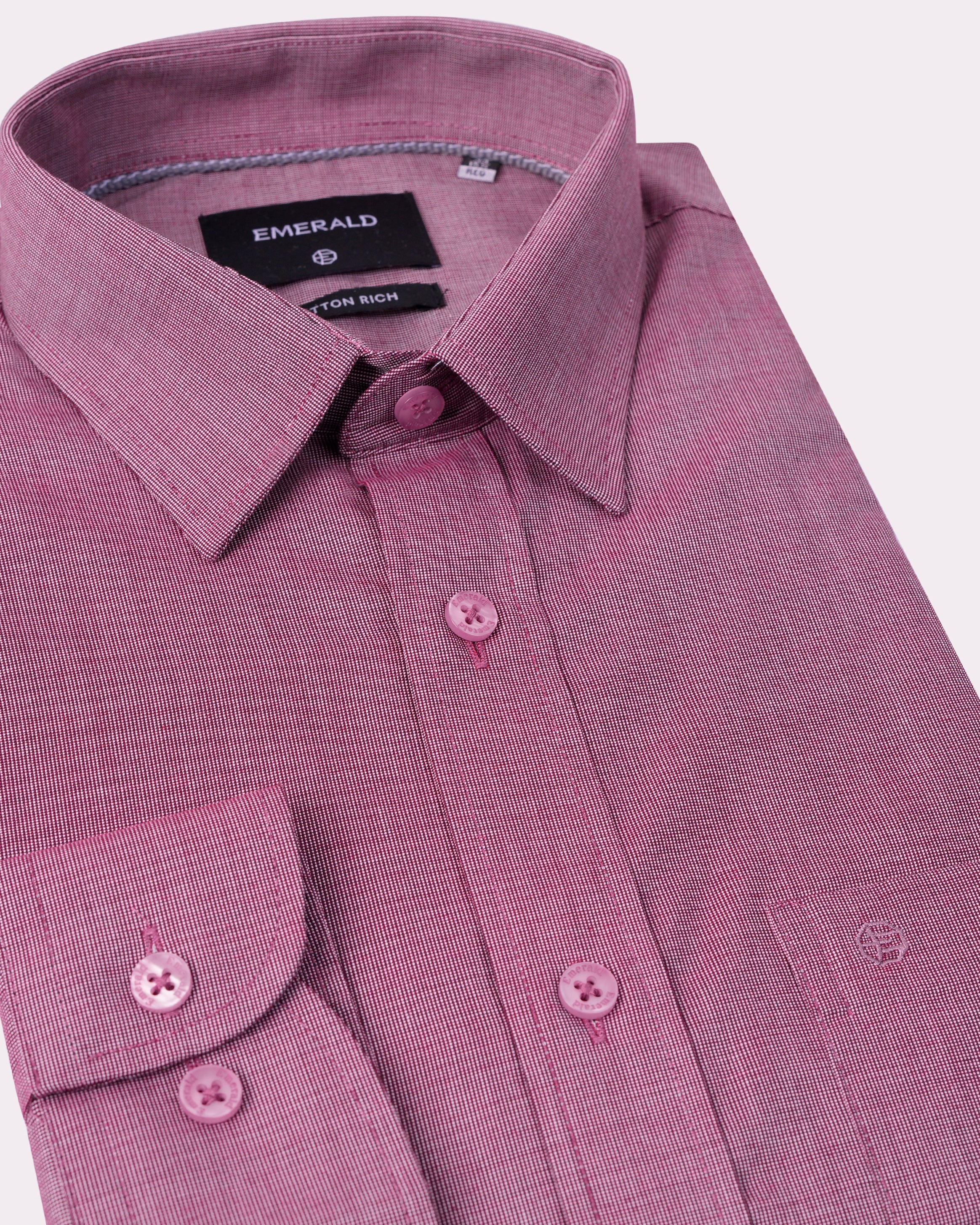 Emerald Corporate Tril A Fil Regular Fit-Bright Rose