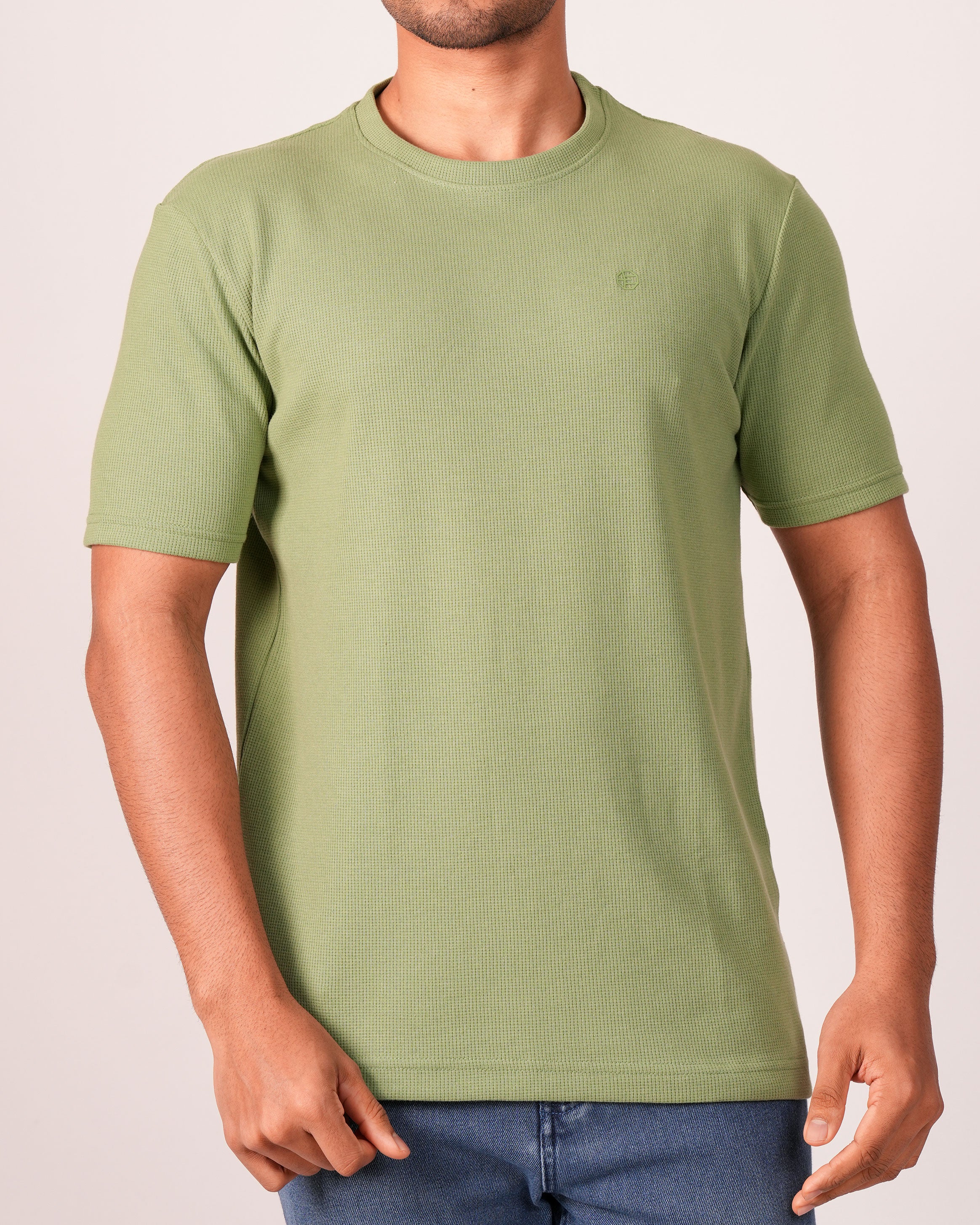 Emerald Crew Neck Slim -MING GREEN