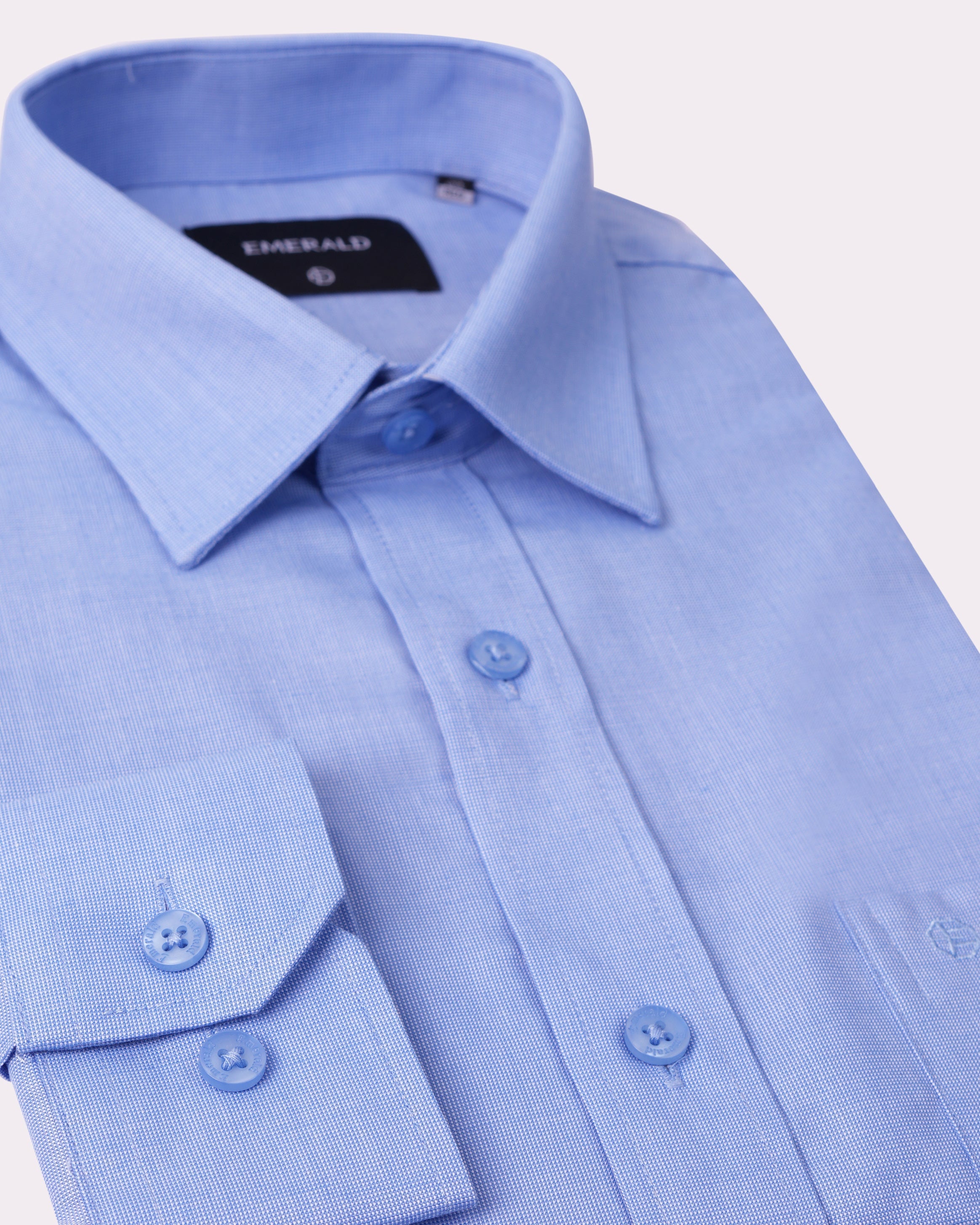 Emerald Formal Dobby Regular Fit-Cashmere Blue