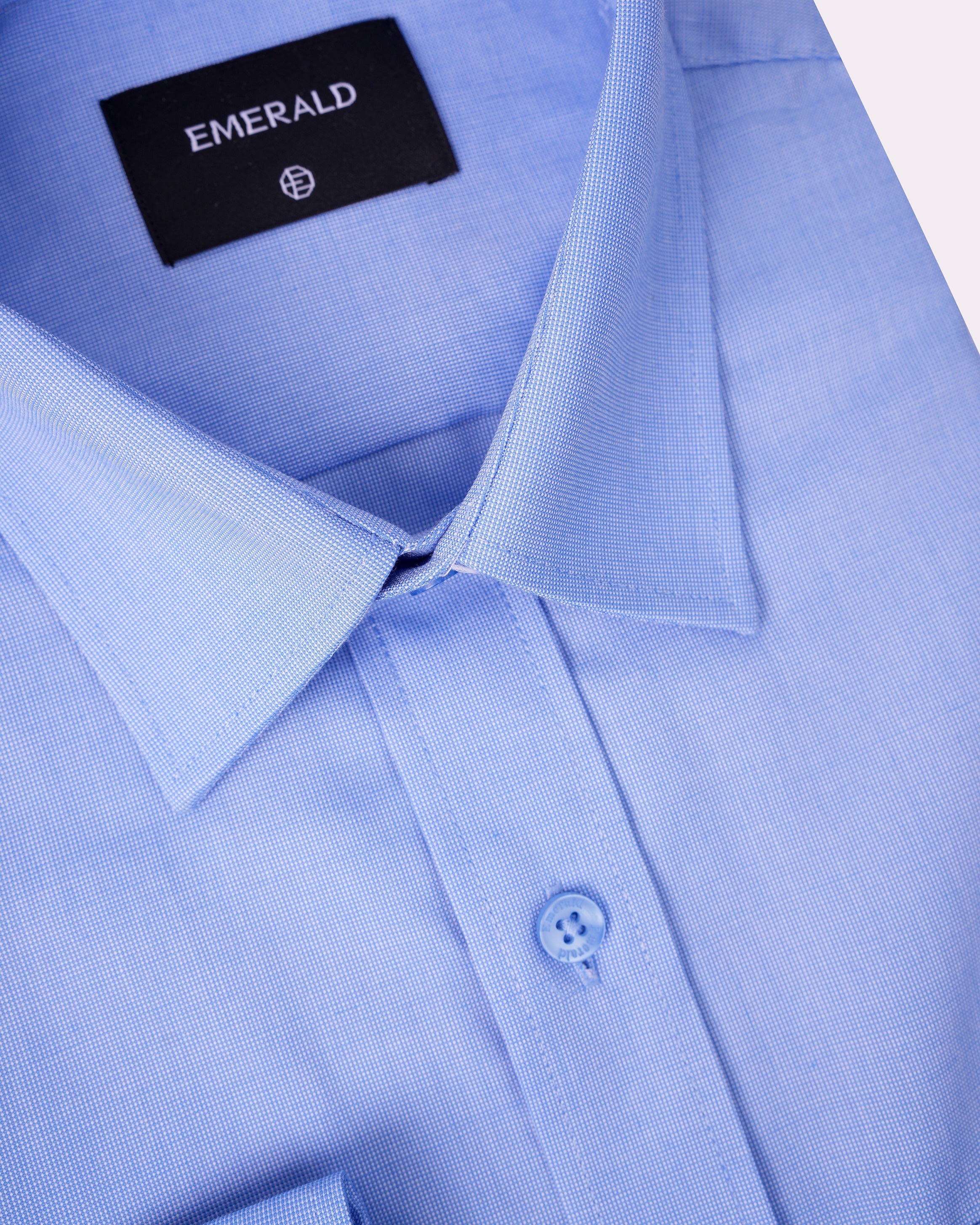 Emerald Formal Dobby Regular Fit-Cashmere Blue