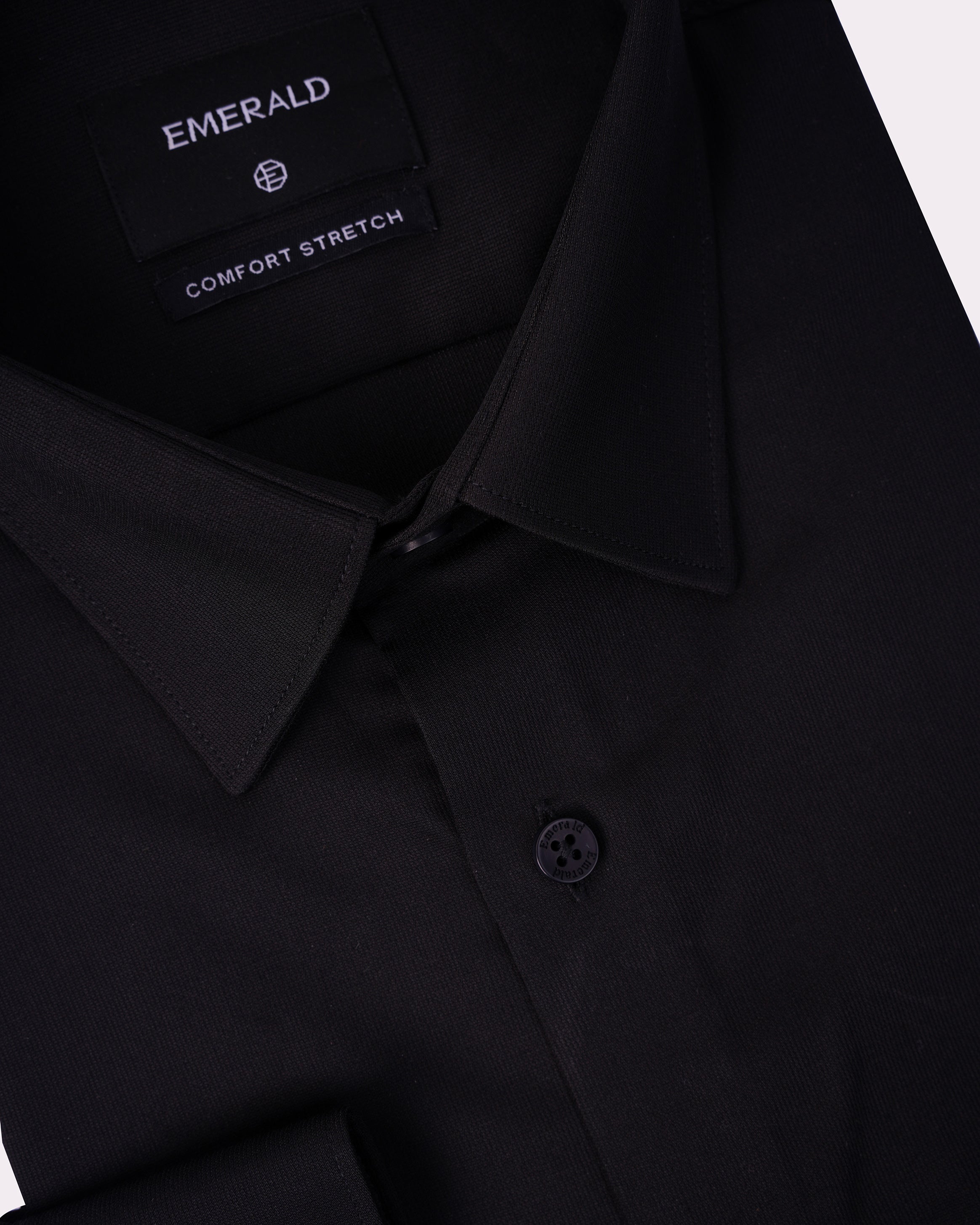 Emerald Formal Dobby Slim Fit-Black