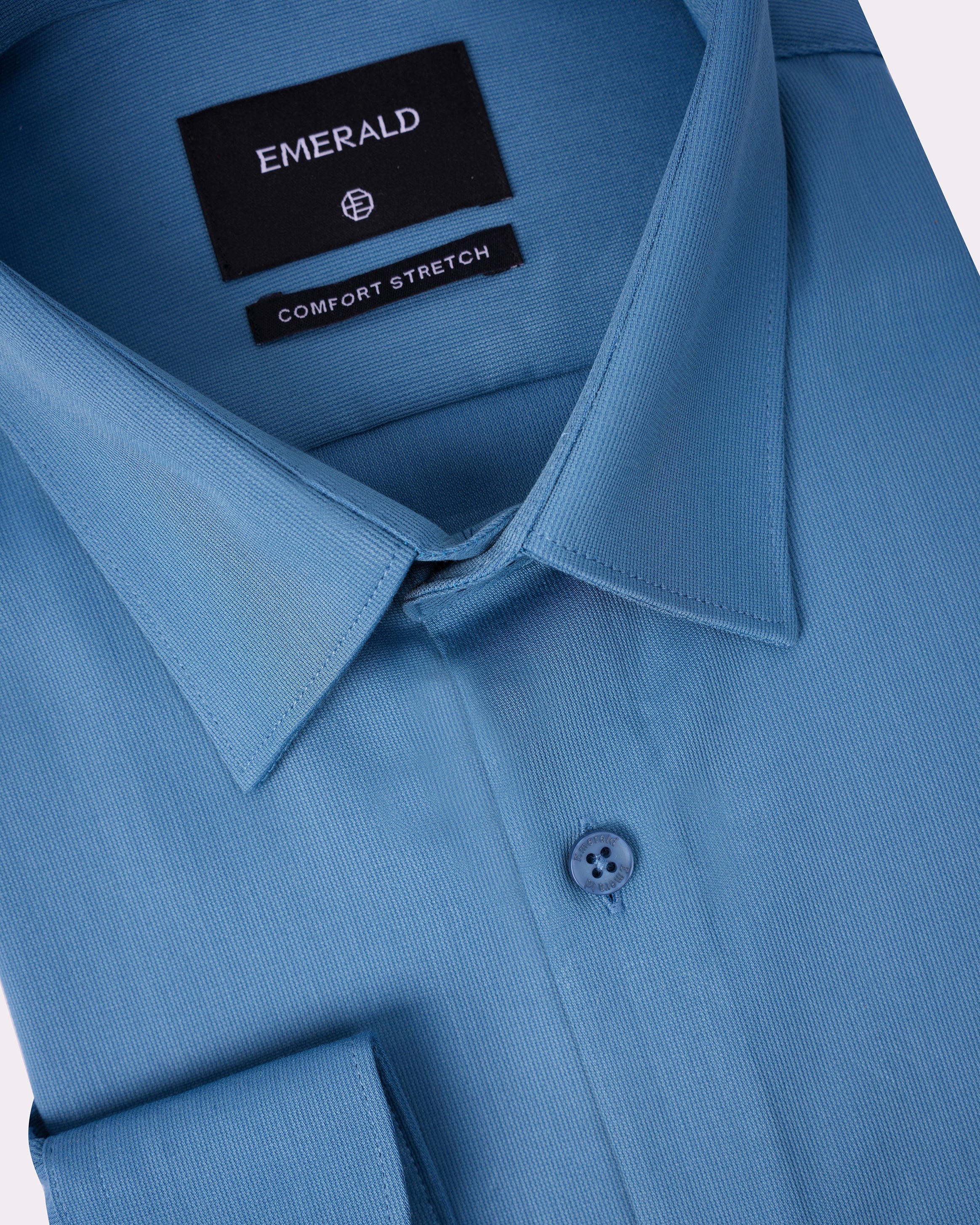 Emerald Formal Dobby Slim Fit-Mallard Blue