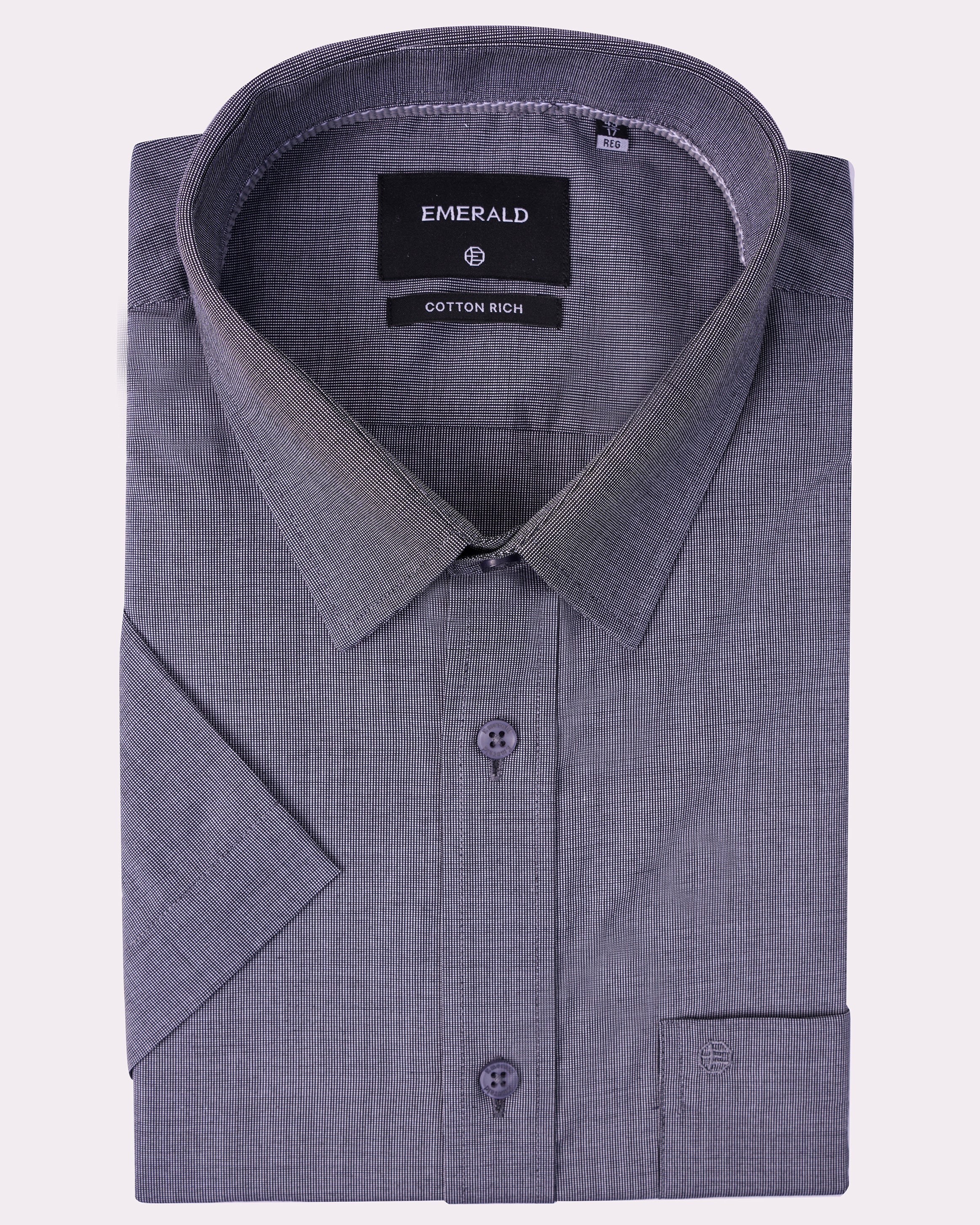 Emerald Corporate Tril A Fil Regular Fit-Black