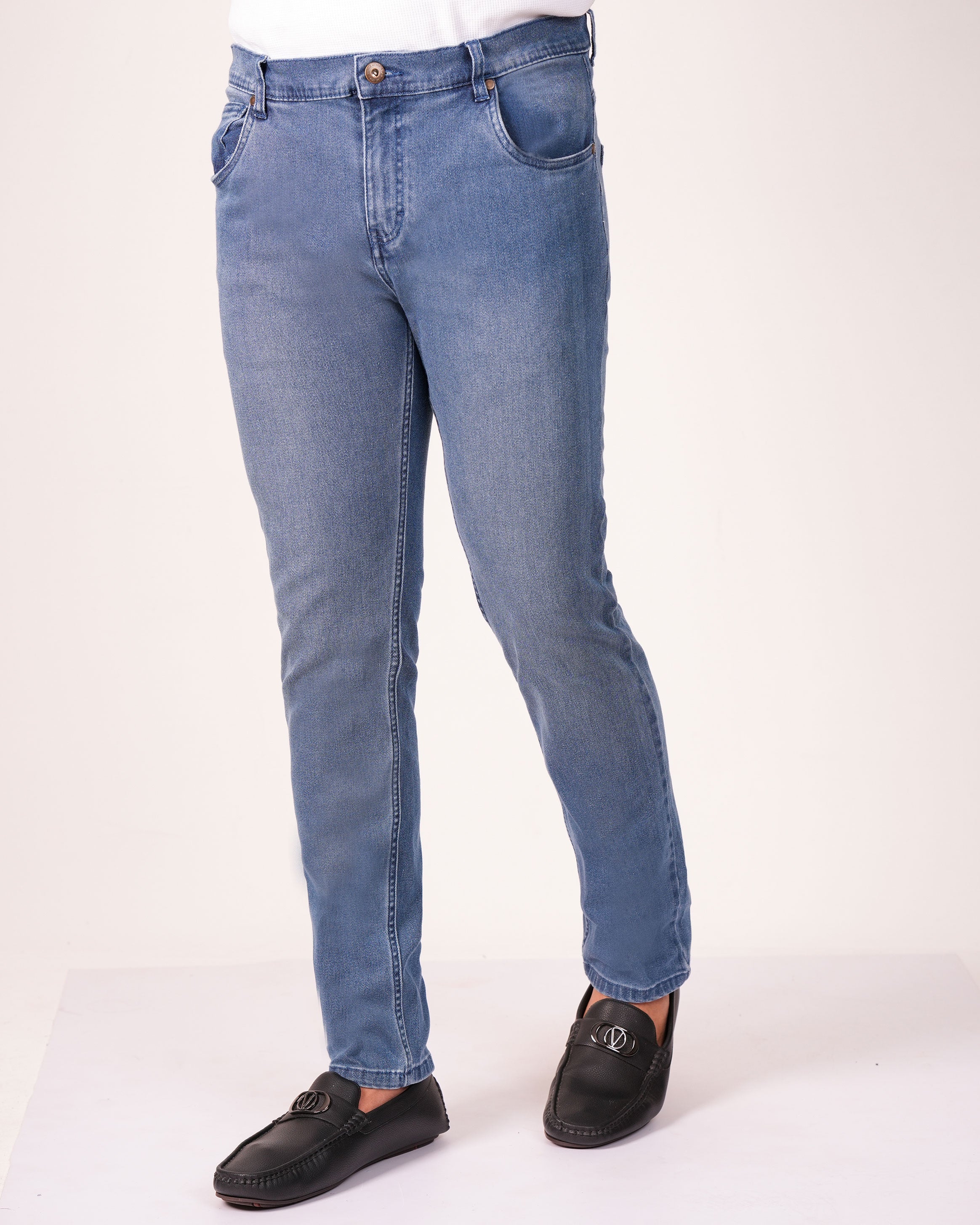 Emerald Denim Light Wash Slim Fit-Navy