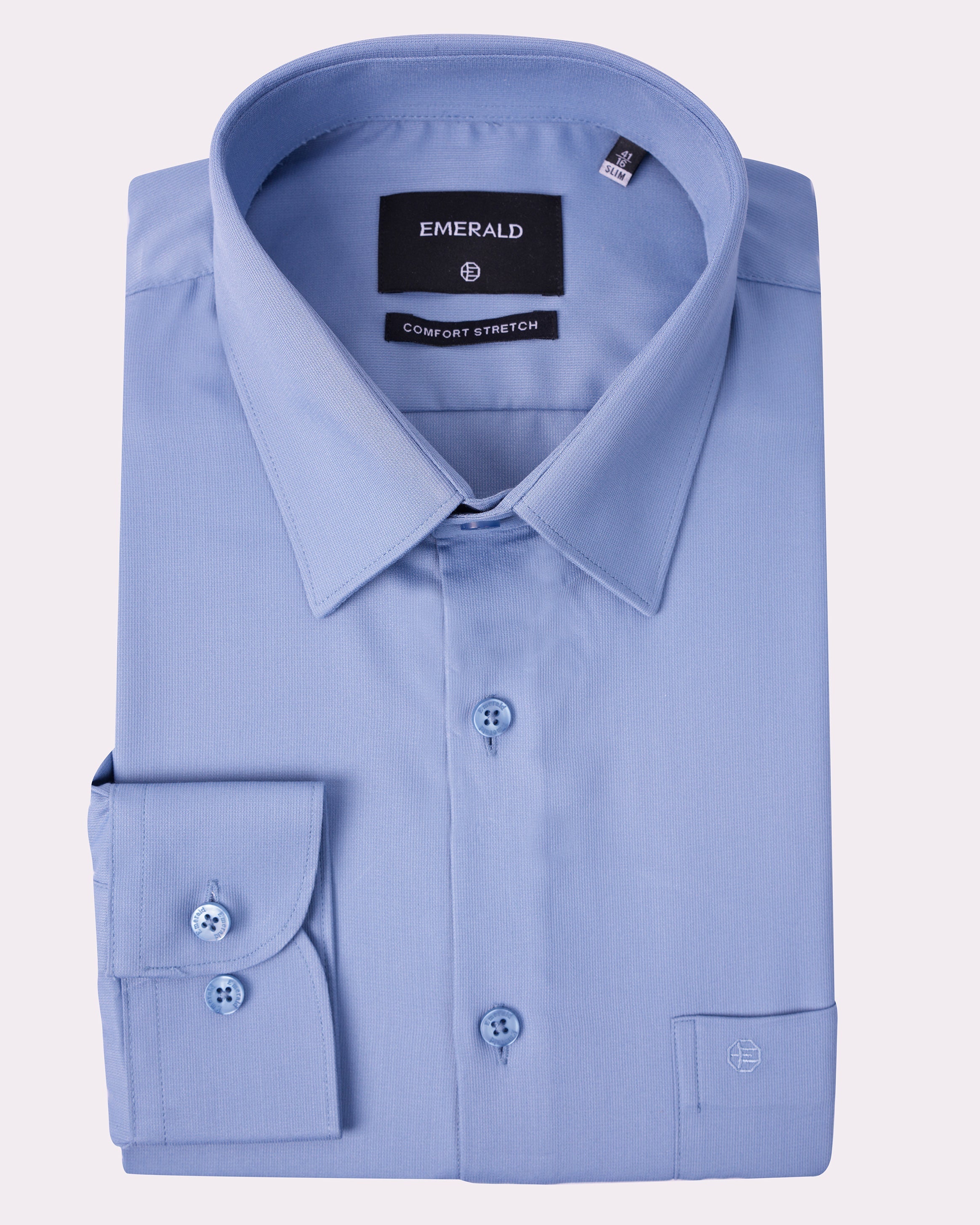 Emerald Formal Dobby Slim Fit-China Blue