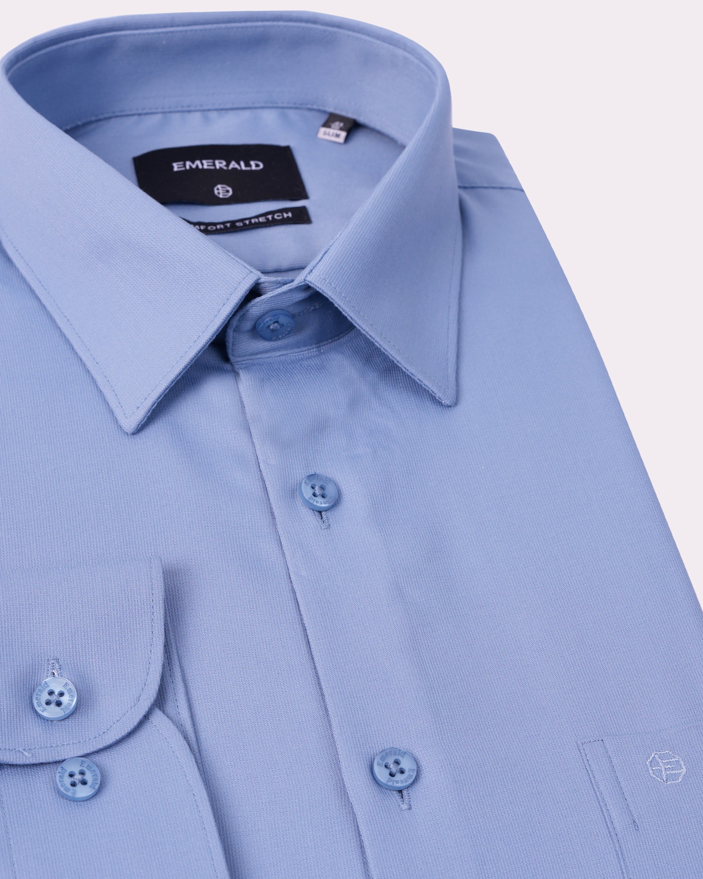Emerald Formal Dobby Slim Fit-China Blue