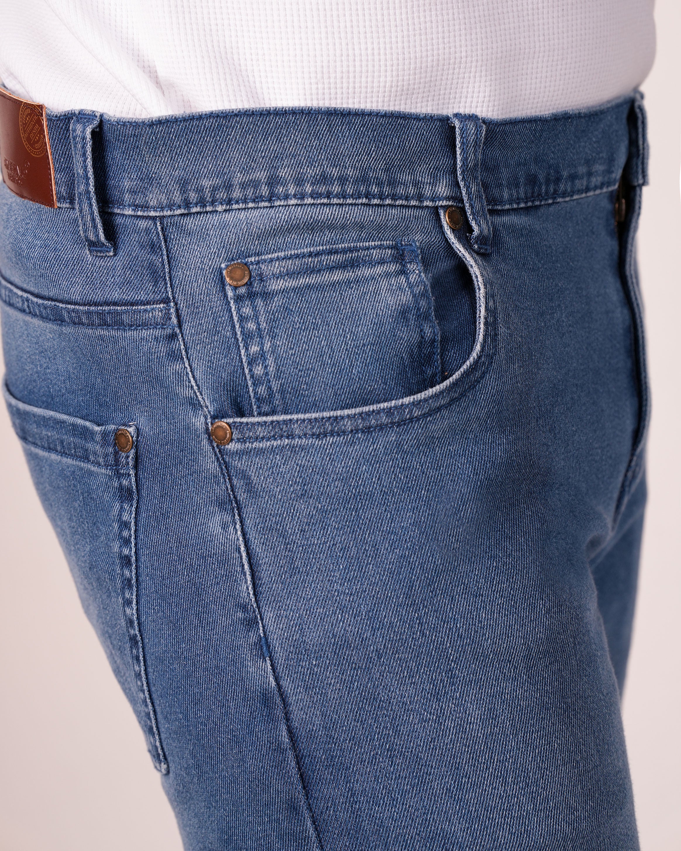 Emerald Denim Light Wash Slim Fit-Navy