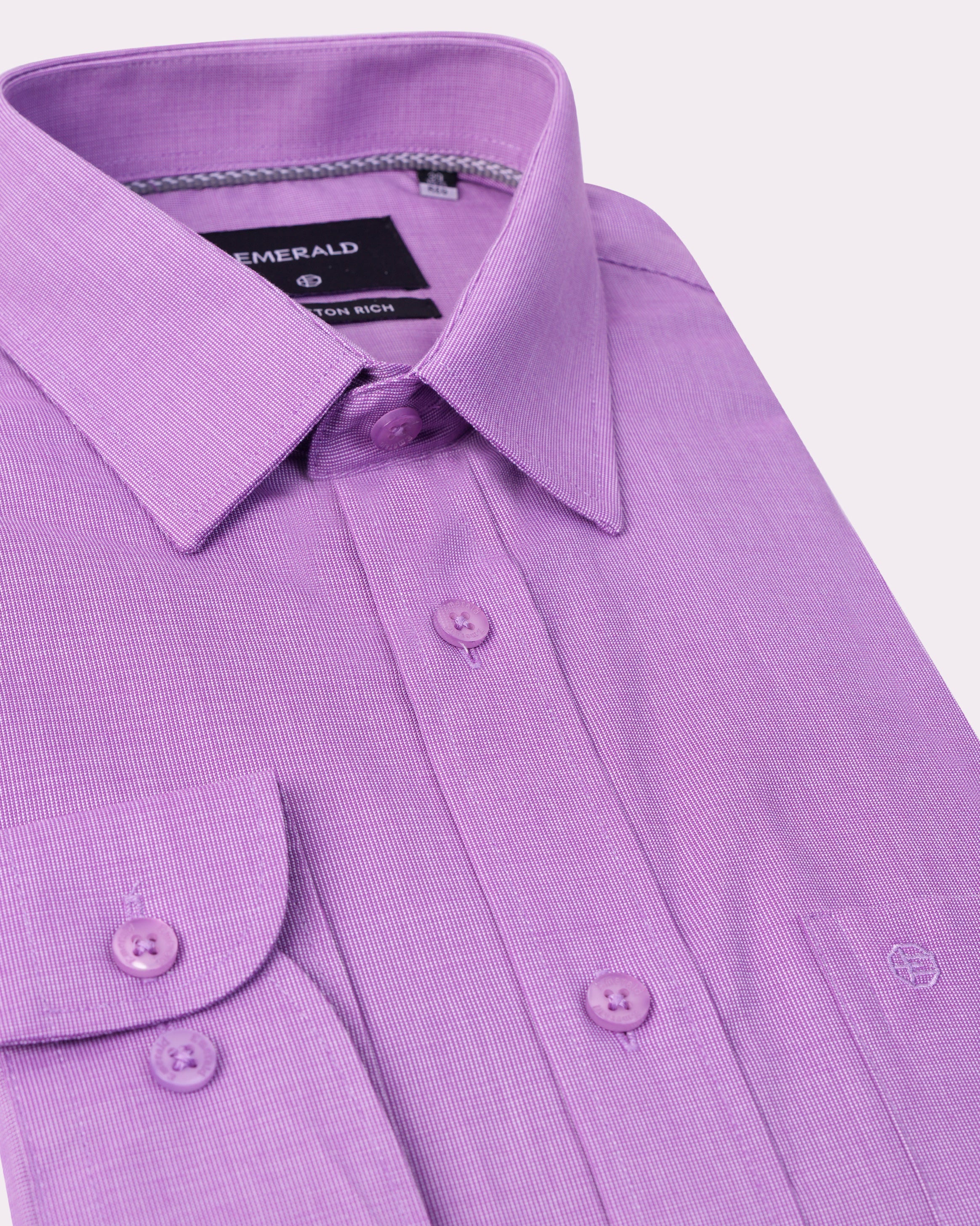 Emerald Corporate Tril A Fil Regular Fit-Medium Violet