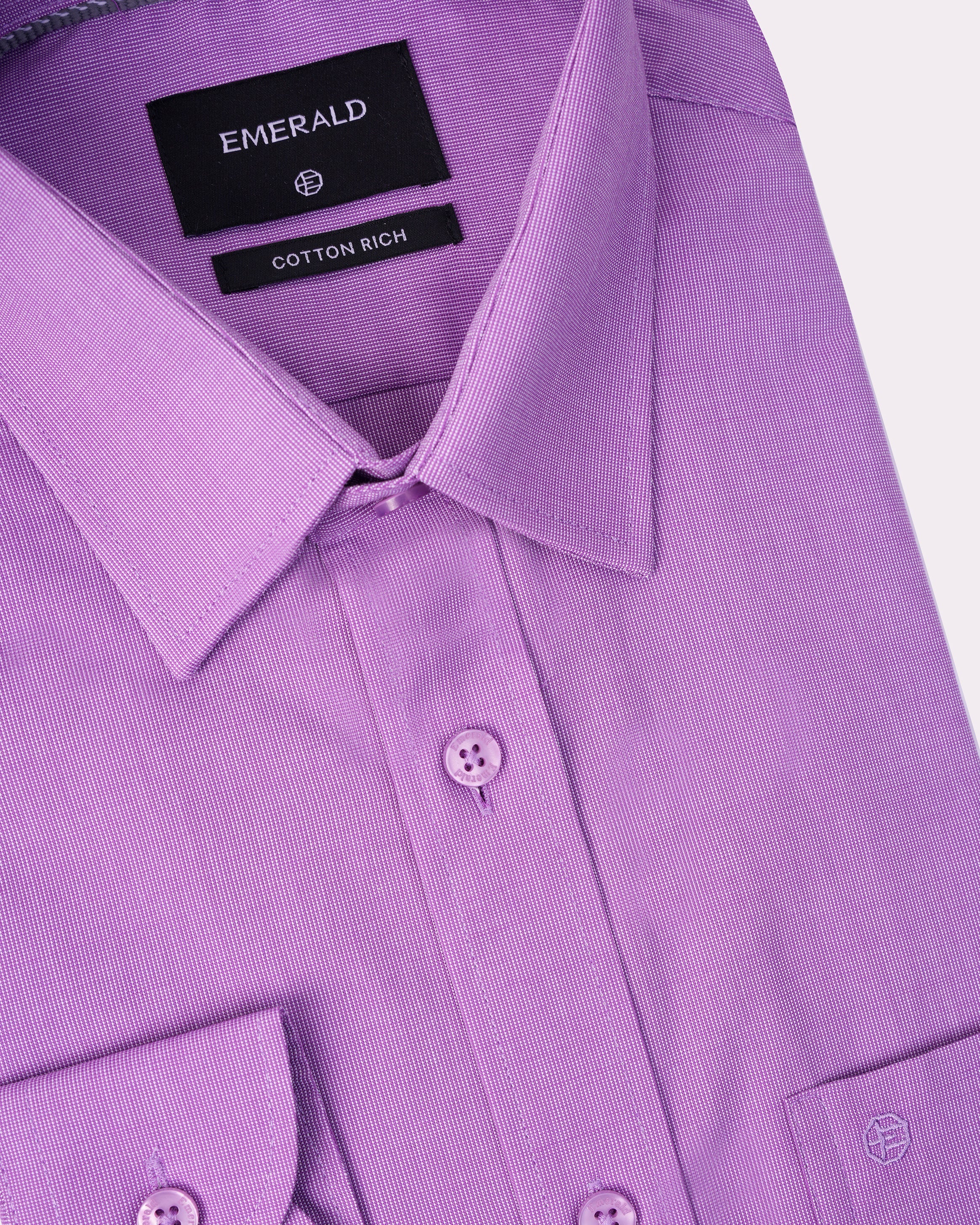 Emerald Corporate Tril A Fil Regular Fit-Medium Violet