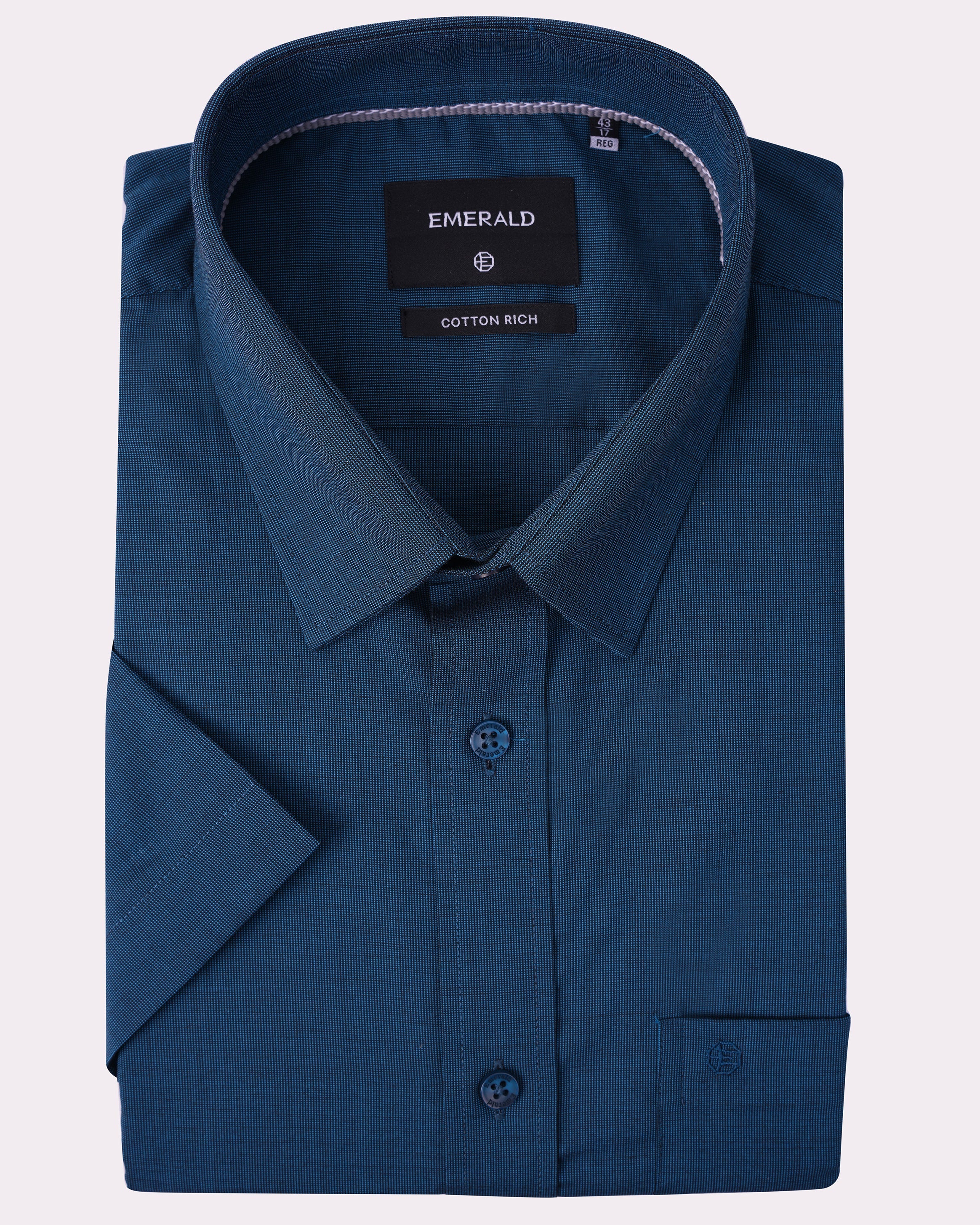 Emerald Corporate Tril A Fil Regular Fit-Midnight