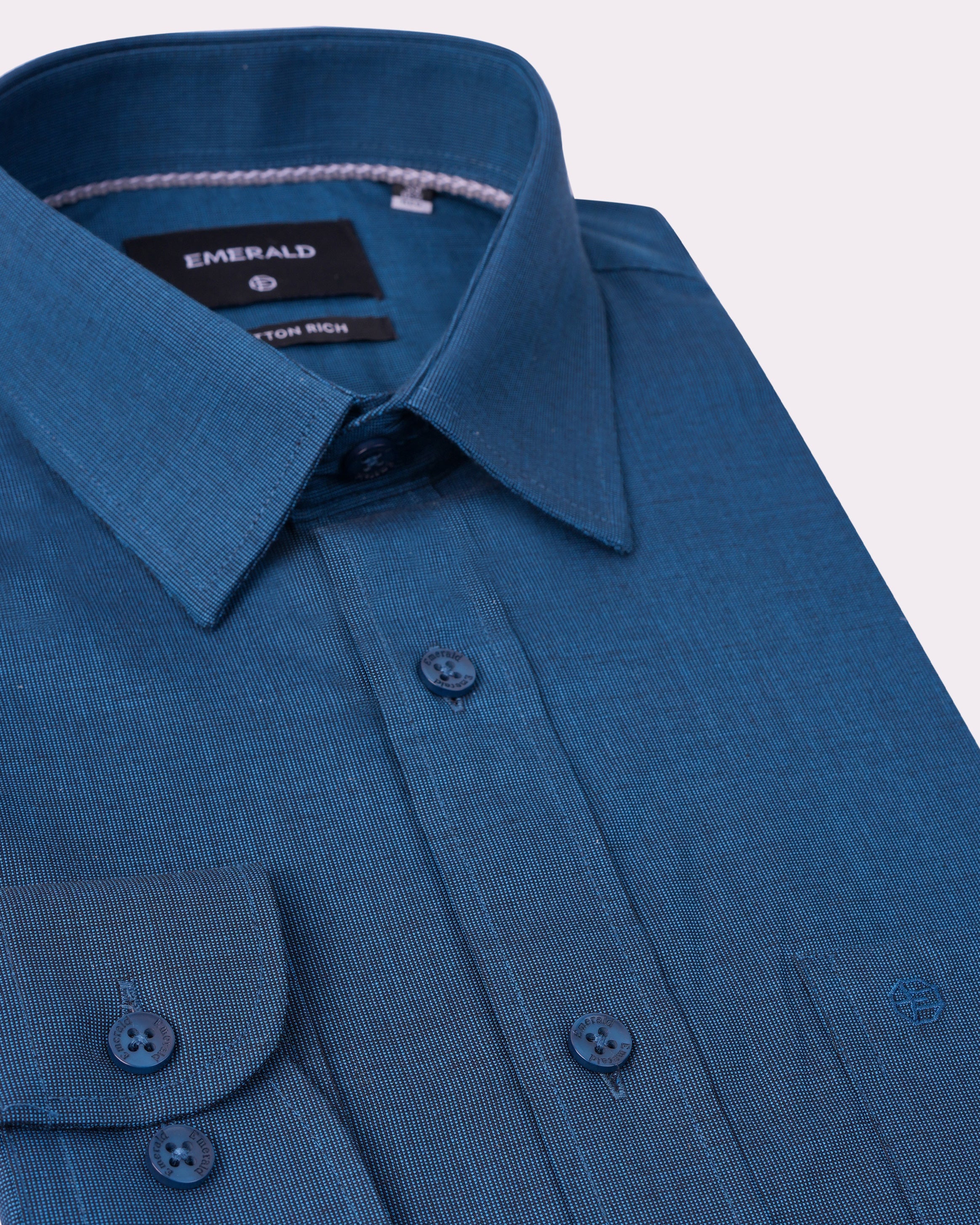 Emerald Corporate Tril A Fil Regular Fit-Midnight
