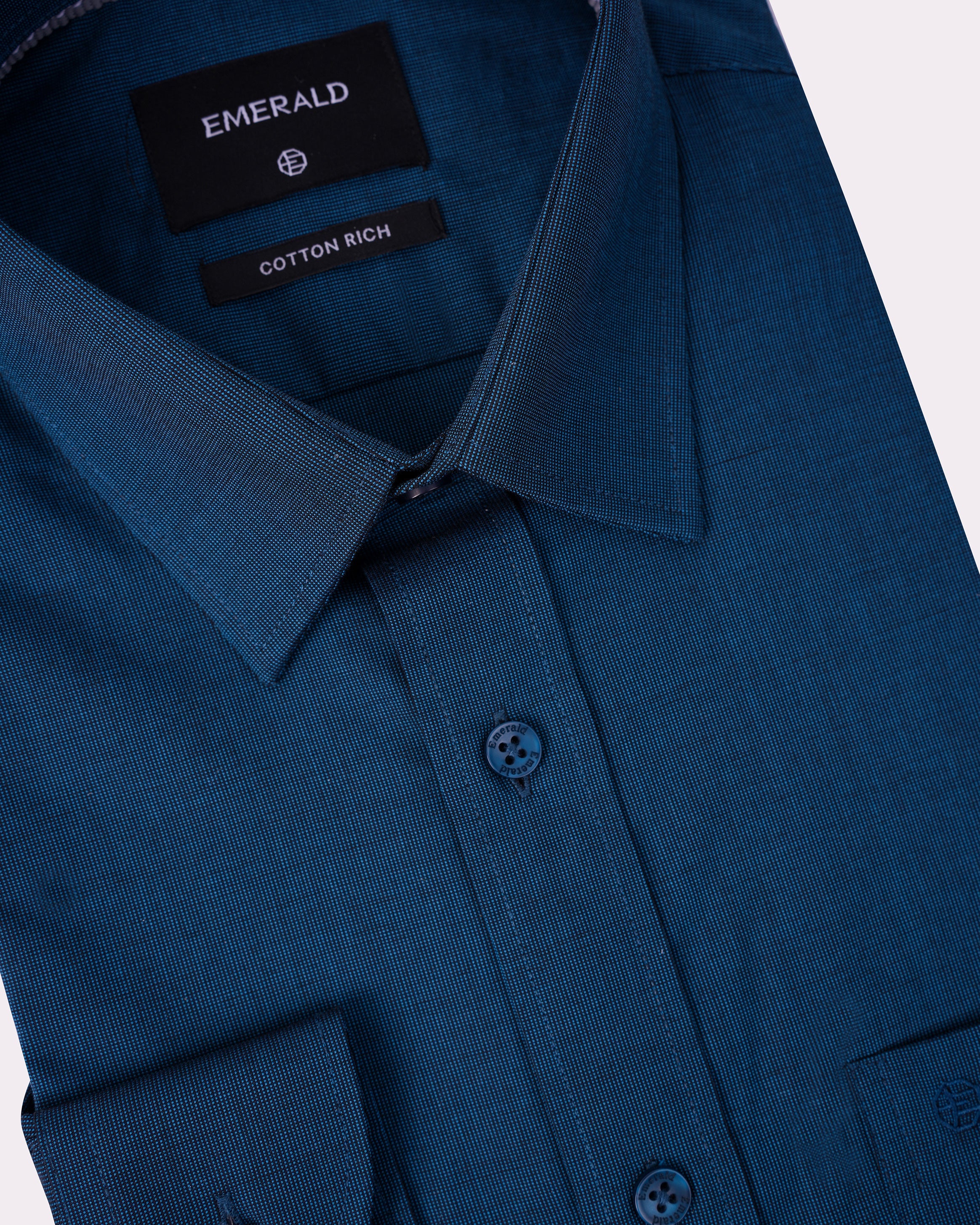 Emerald Corporate Tril A Fil Regular Fit-Midnight