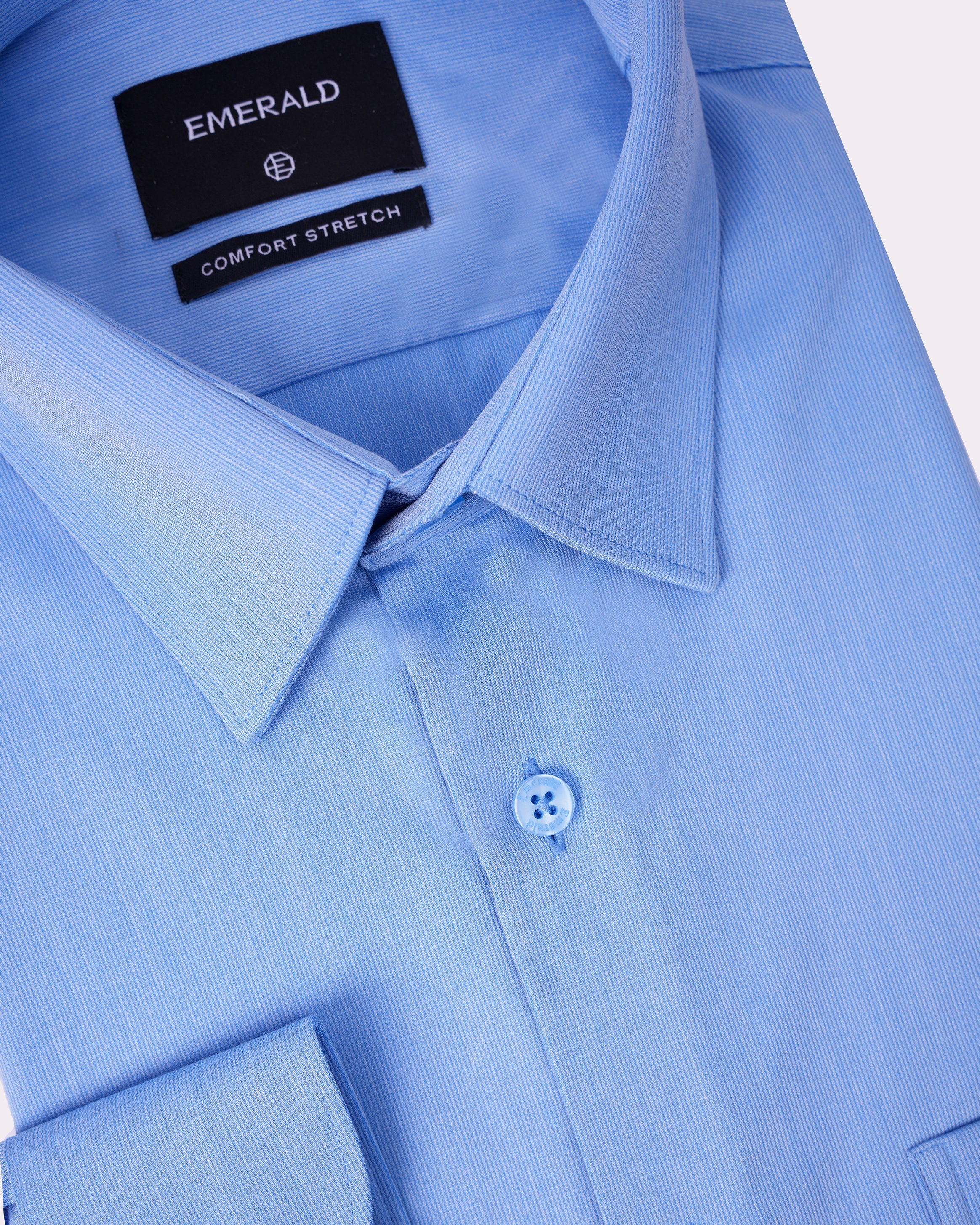 Emerald Formal Dobby Slim Fit-Cashmere Blue