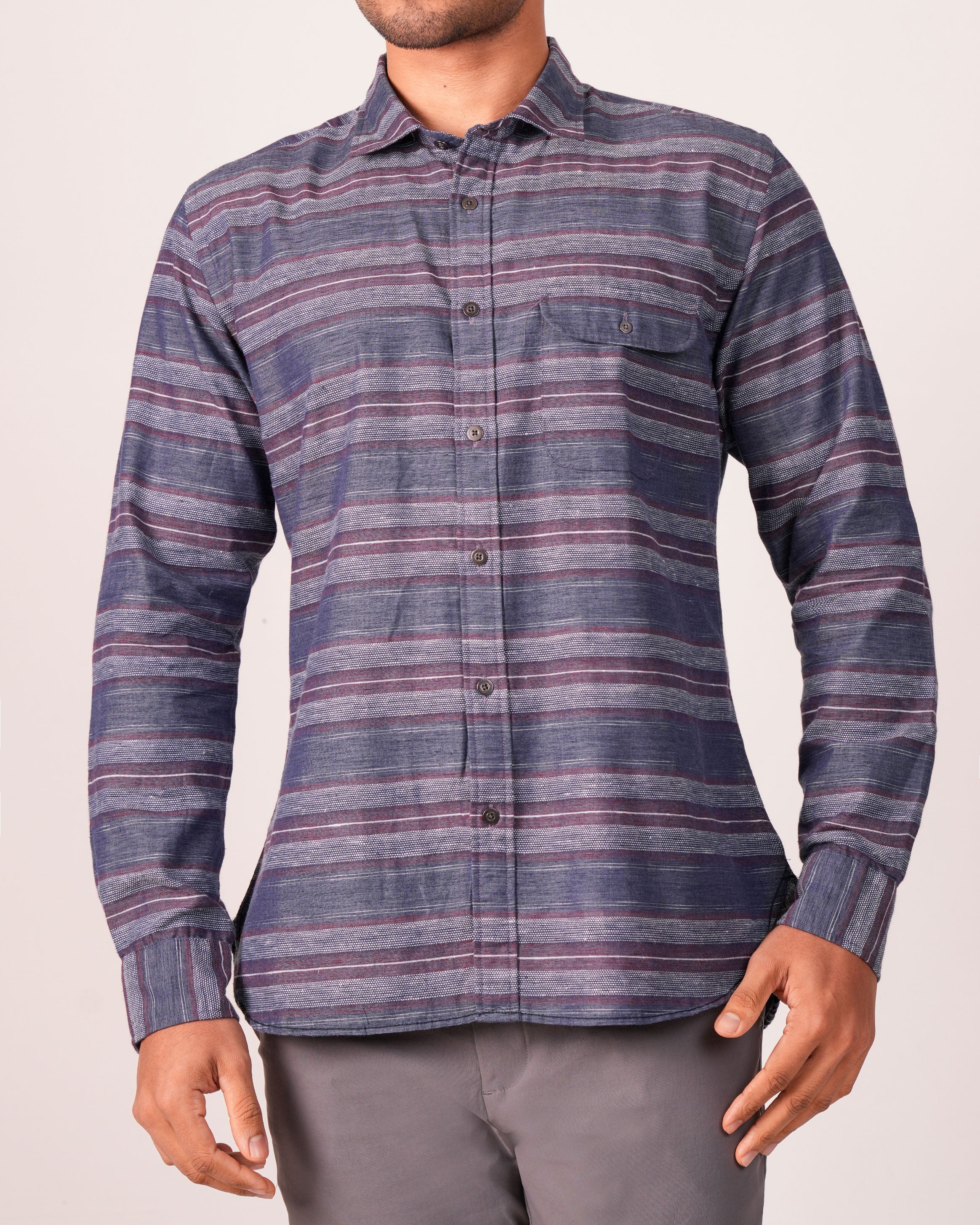 Emerald Casual Slim Fs- PLUM WINE