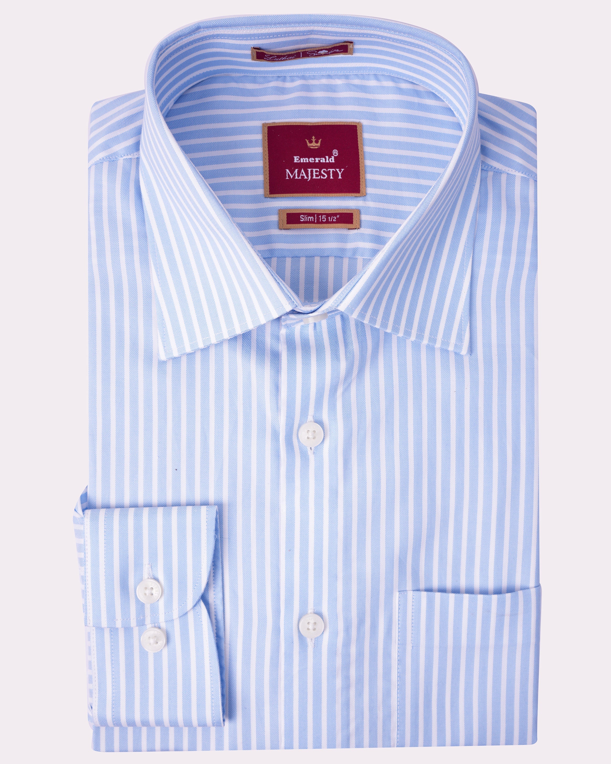 Emerald Majesty Stripe Slim Fit-Little Boy Blue