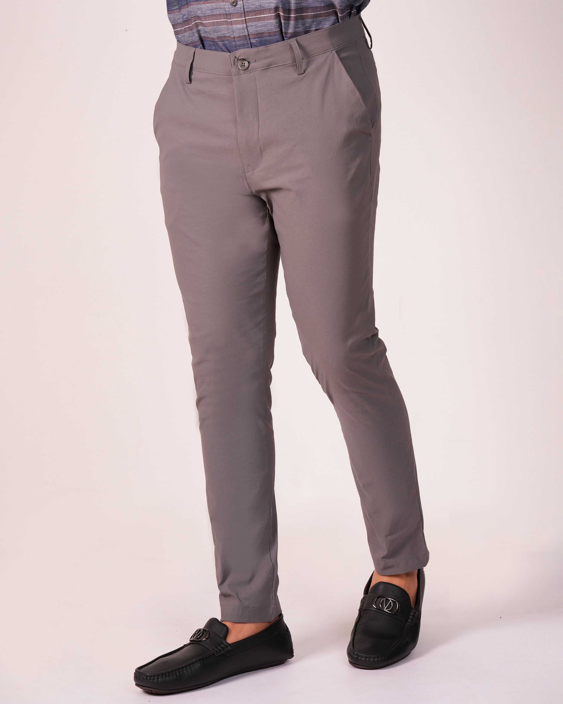 Emerald Utilitech Chino Plain Slim Fit-Charcoal