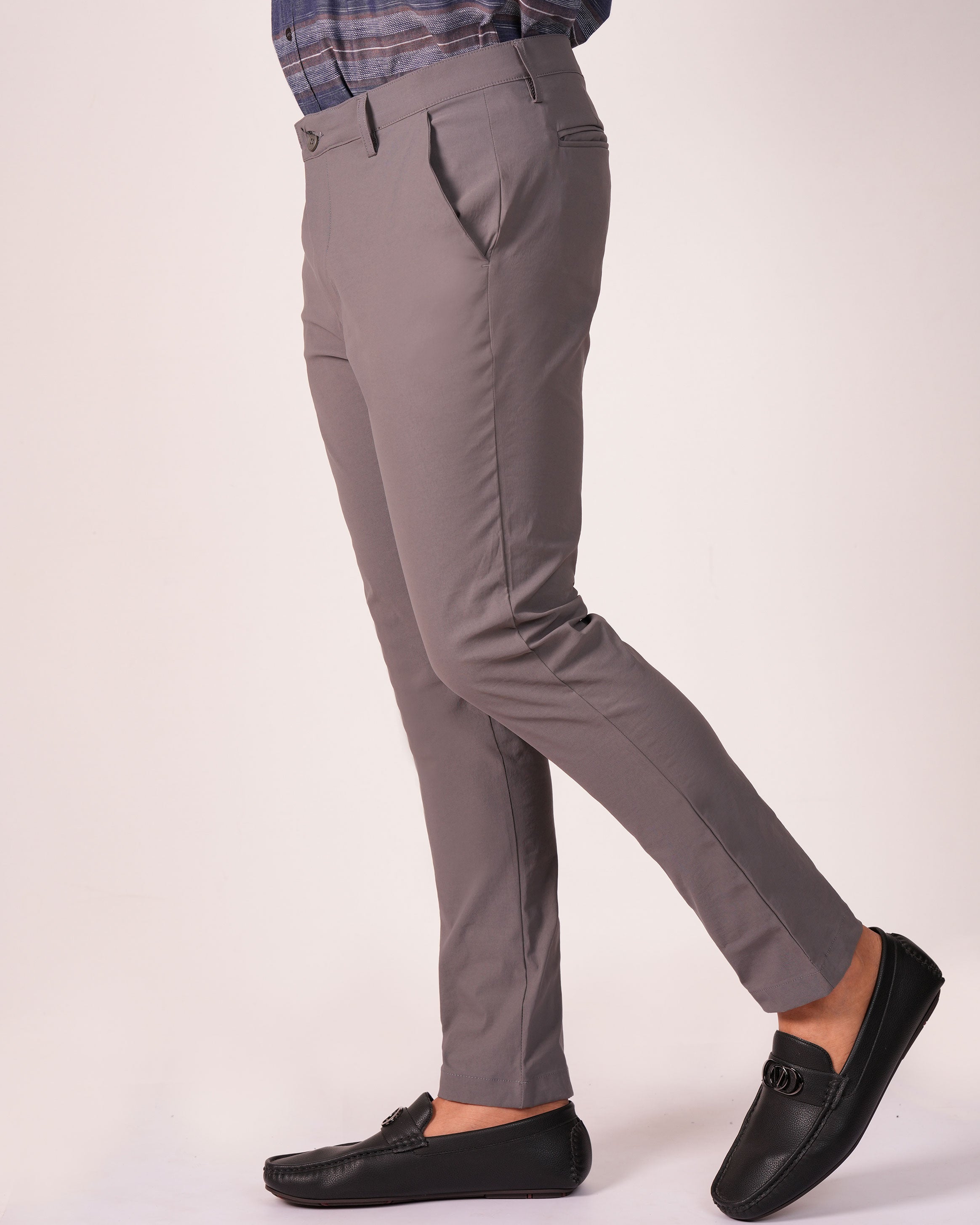 Emerald Utilitech Chino Plain Slim Fit-Charcoal