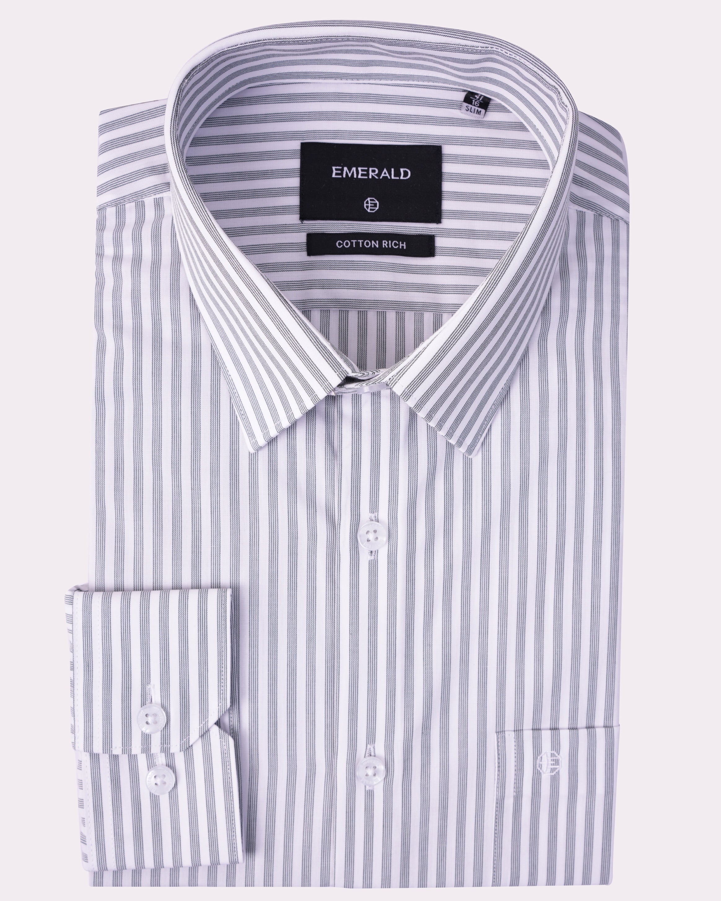 Emerald Formal Stripe Slim Fit-Posy Green