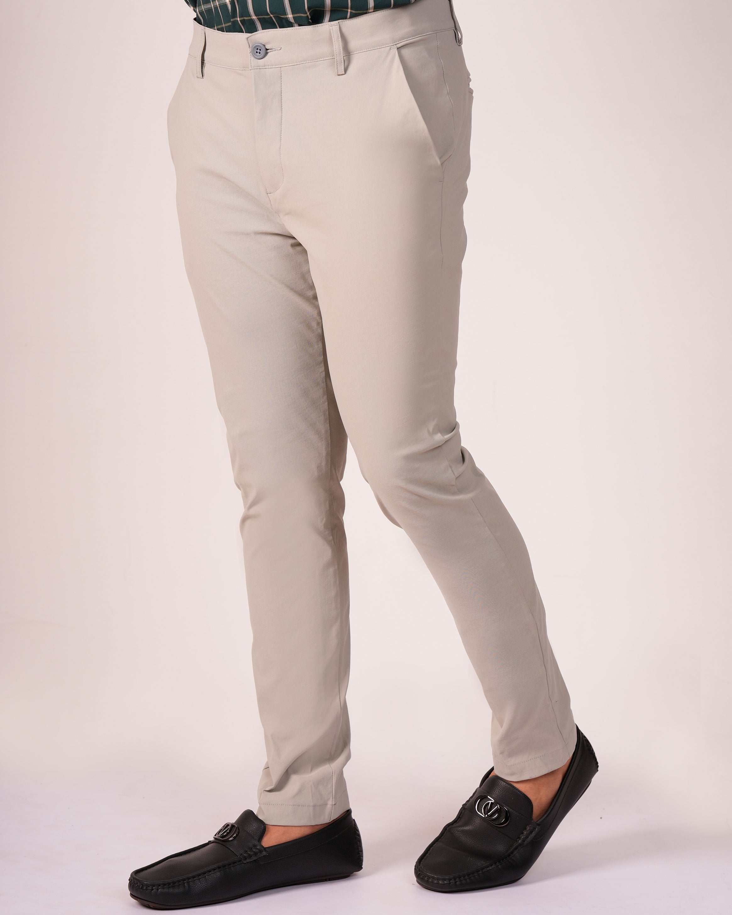 Emerald Utilitech Chino Plain Slim Fit-Cloud Burst