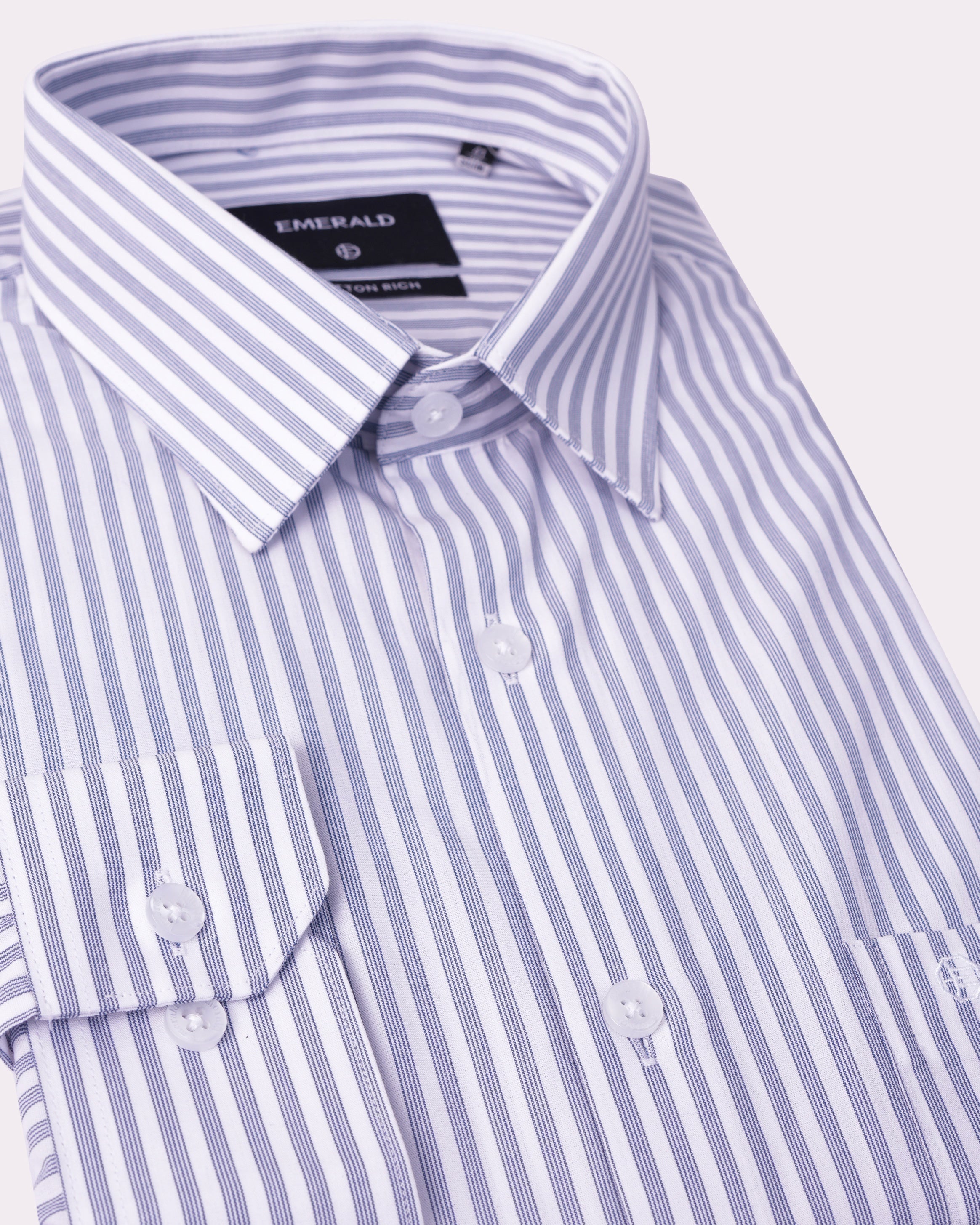 Emerald Formal Stripe Slim Fit-Navy