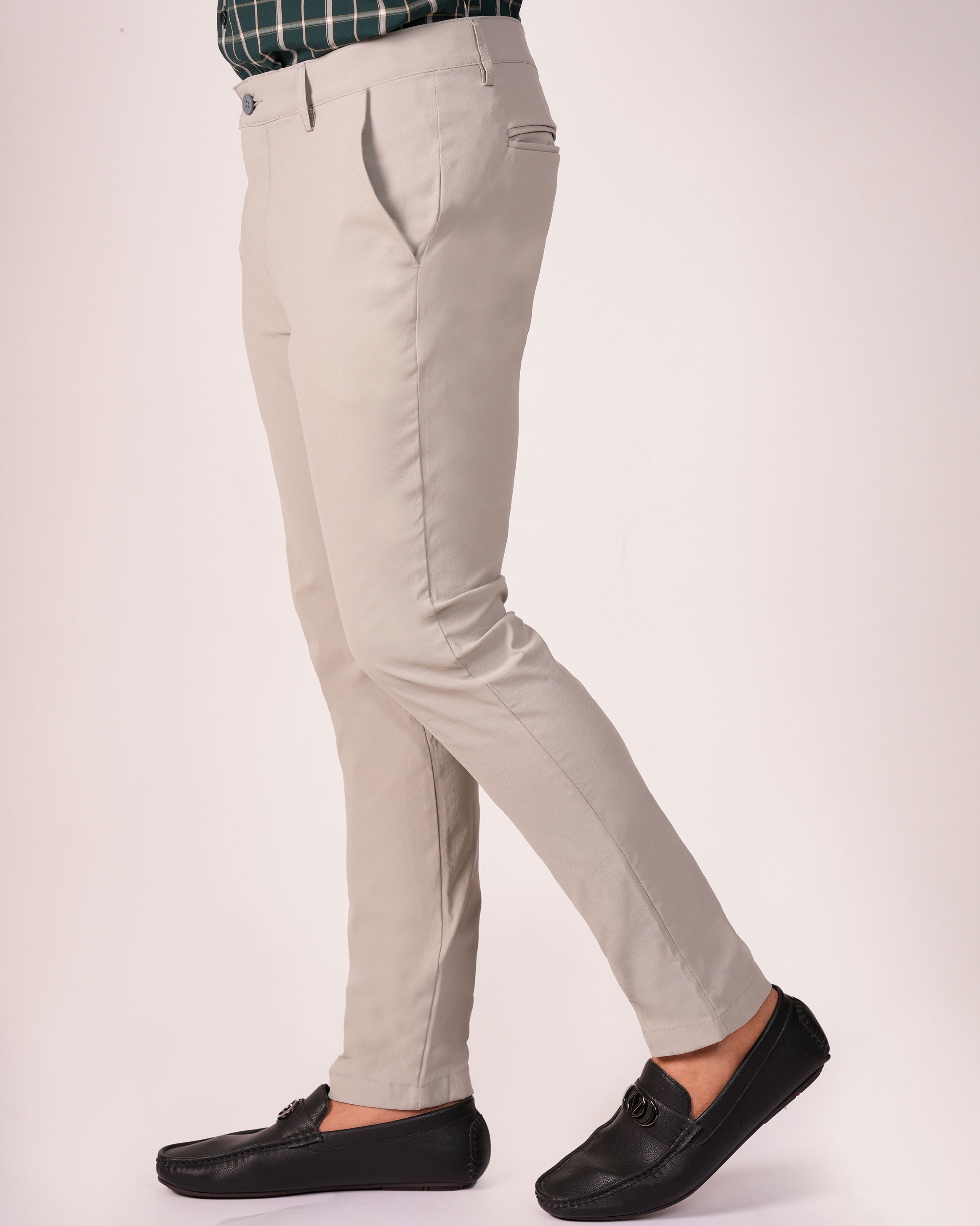 Emerald Utilitech Chino Plain Slim Fit-Cloud Burst