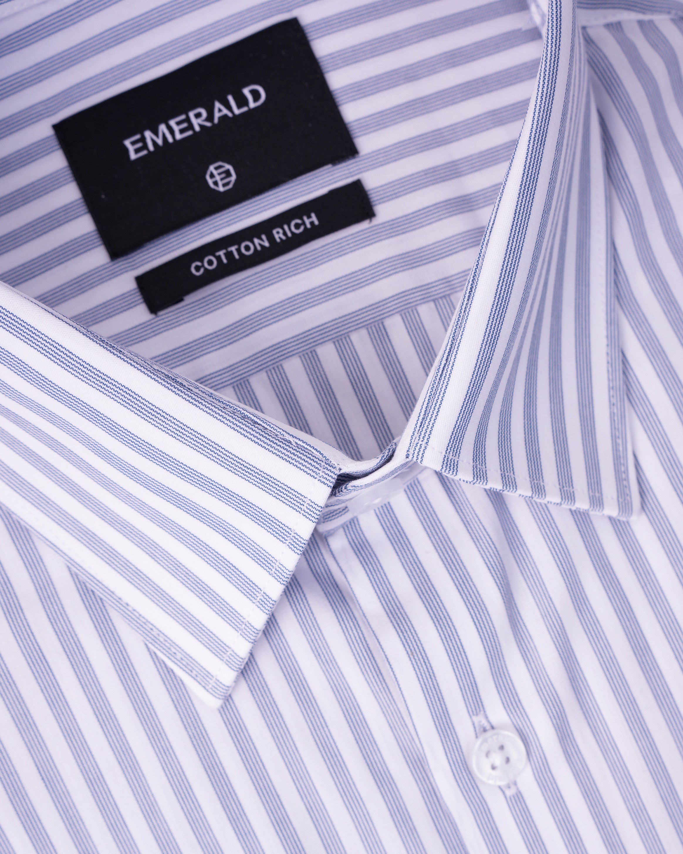 Emerald Formal Stripe Slim Fit-Navy