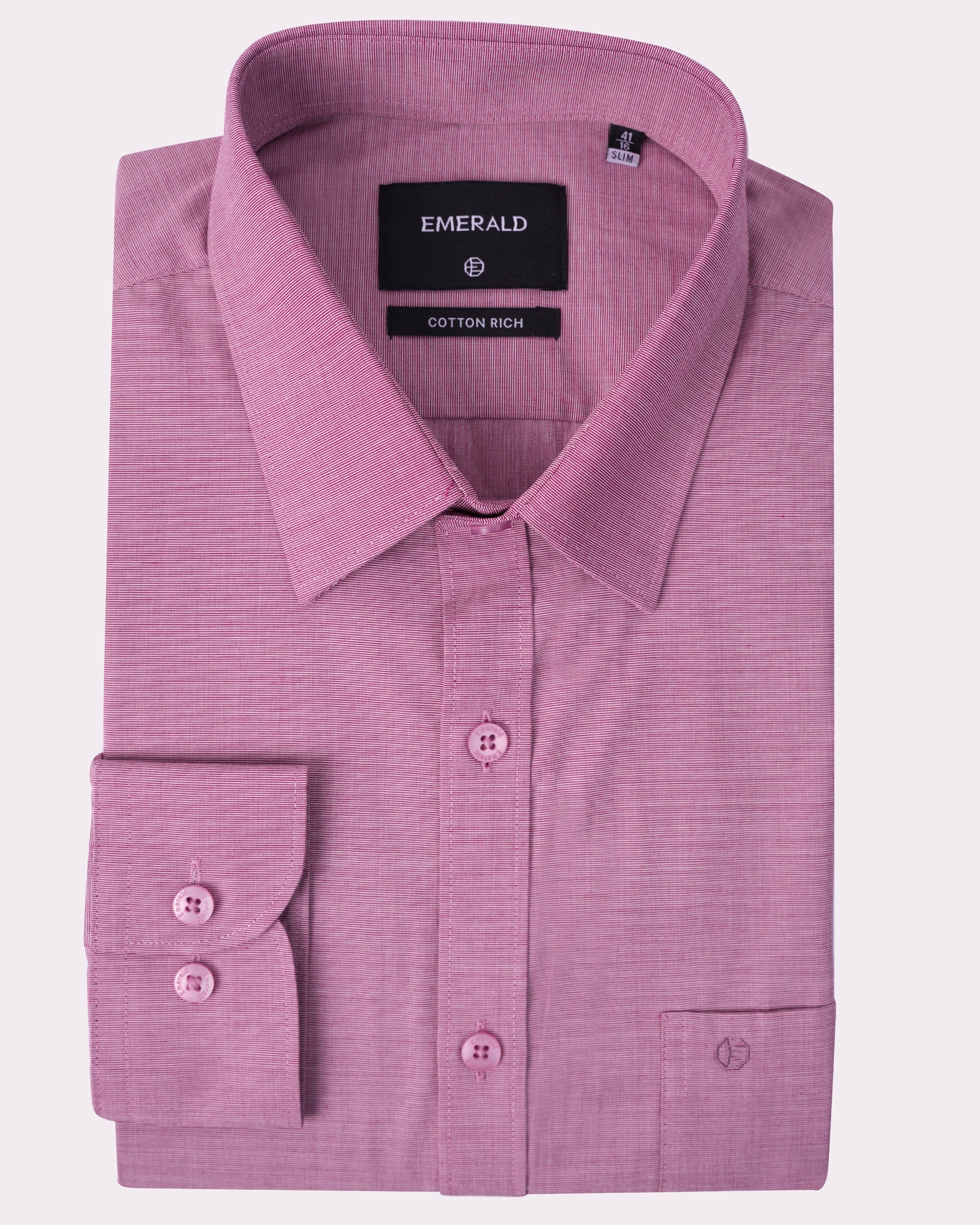 Emerald Formal Fil A Fil Slim Fit-Berry Conserve