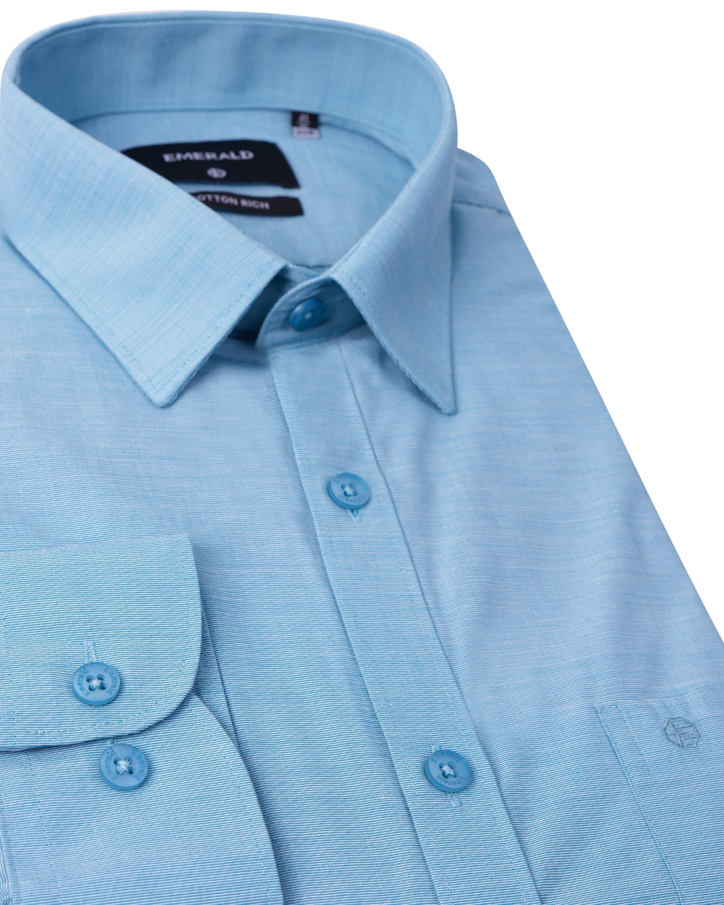 Emerald Formal Fil A Fil Slim Fit-Cashmere Blue