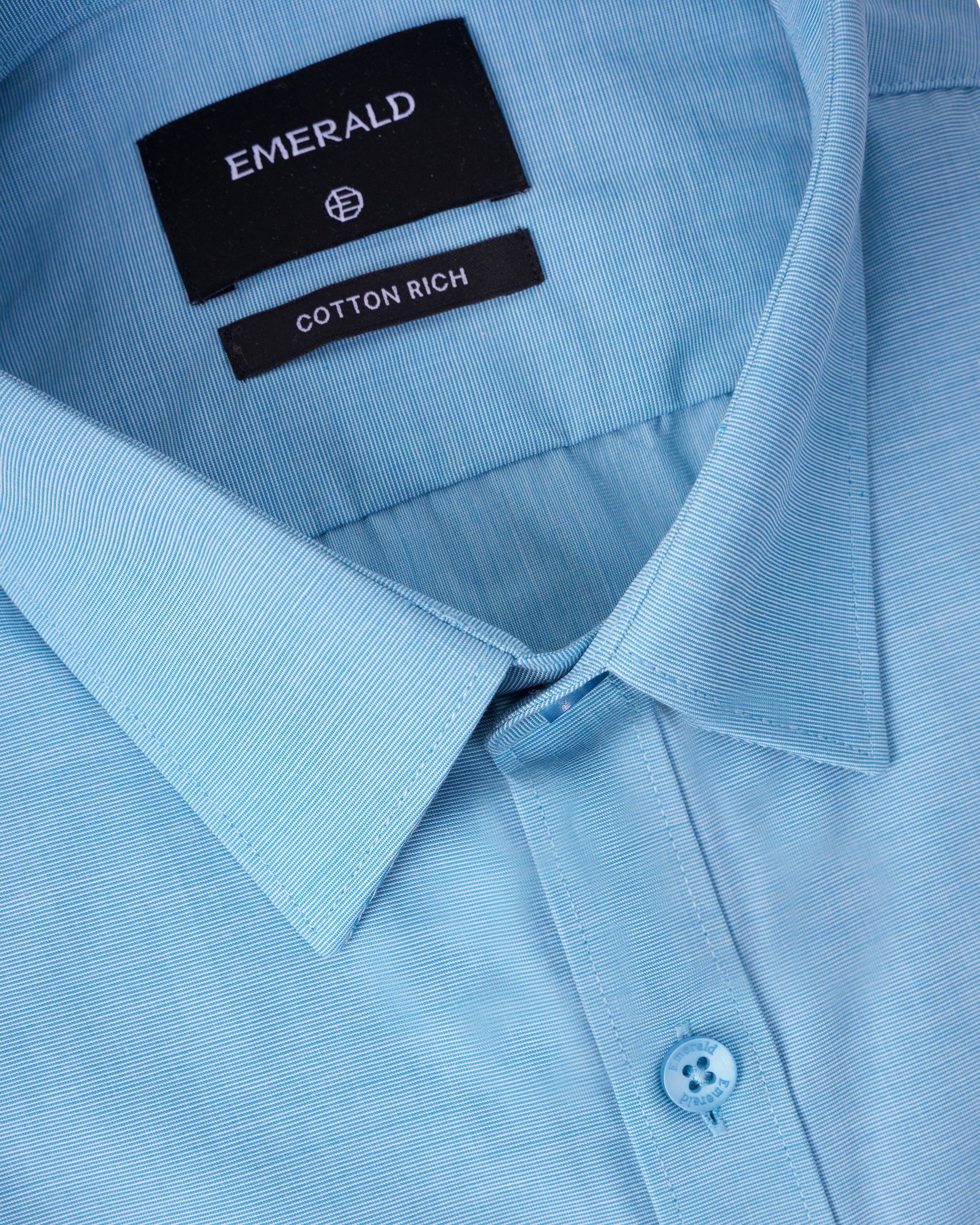 Emerald Formal Fil A Fil Slim Fit-Cashmere Blue
