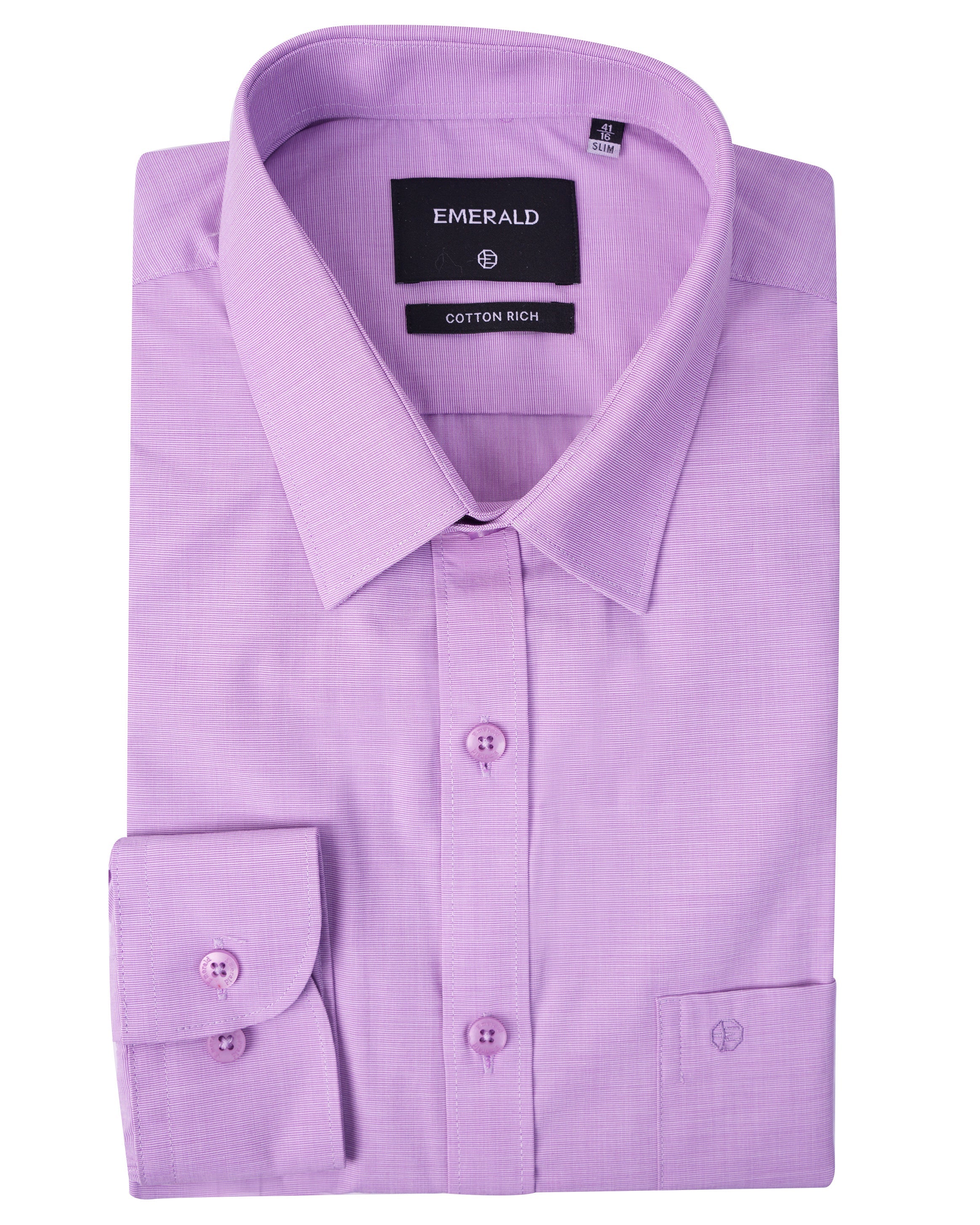 Emerald Formal Fil A Fil Slim Fit-Lavender Frost