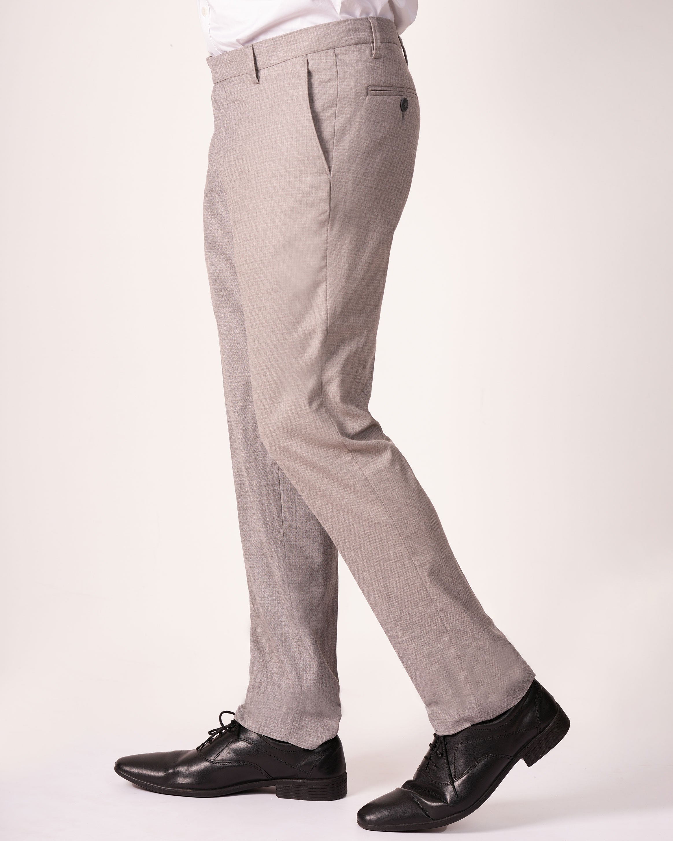 Emerald Formal Trouser Checks Slim Fit-Drizzle