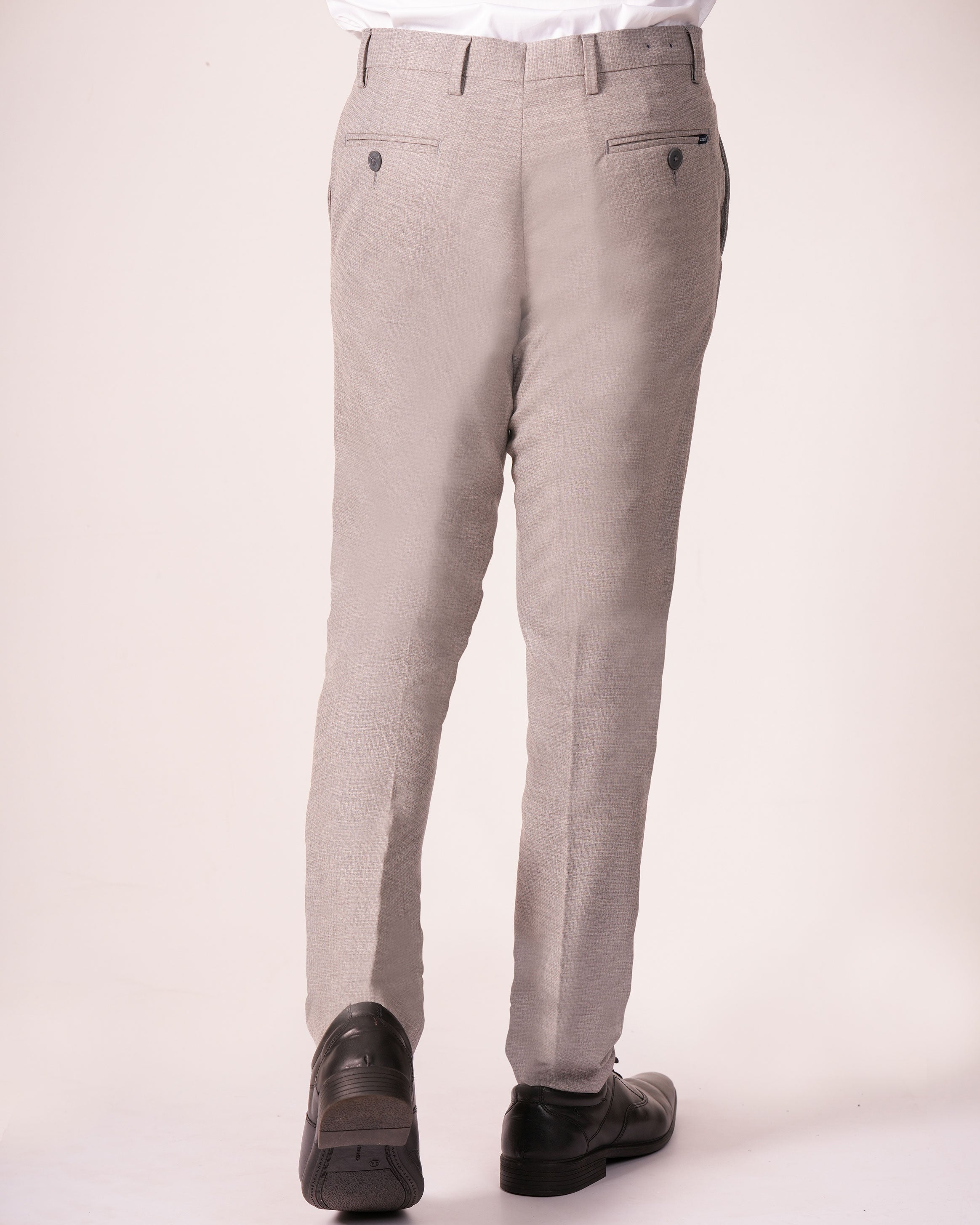 Emerald Formal Trouser Micro Checks Slim Fit-Drizzle