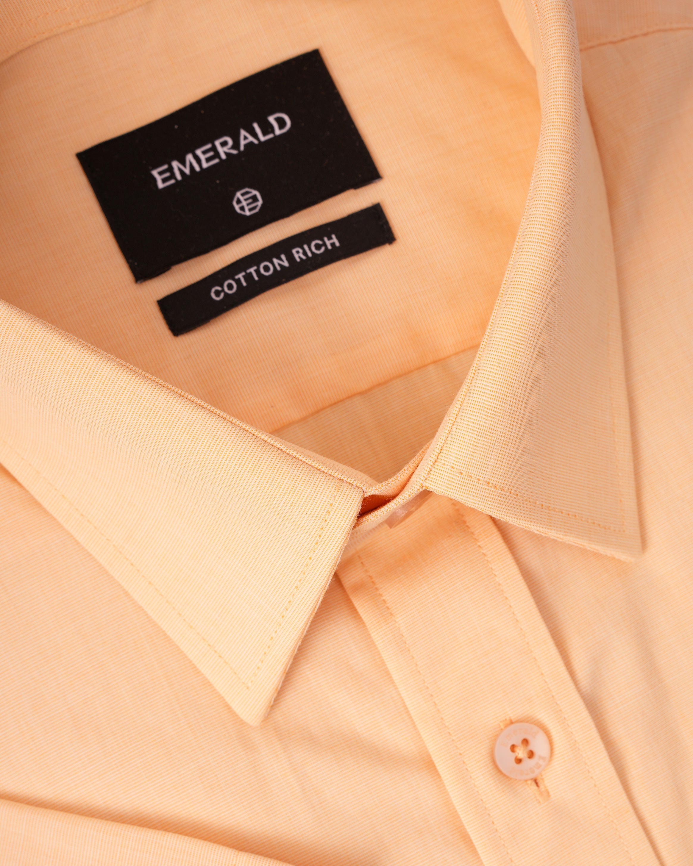 Emerald Formal Fil A Fil Regular Fit-Yellow Raffia