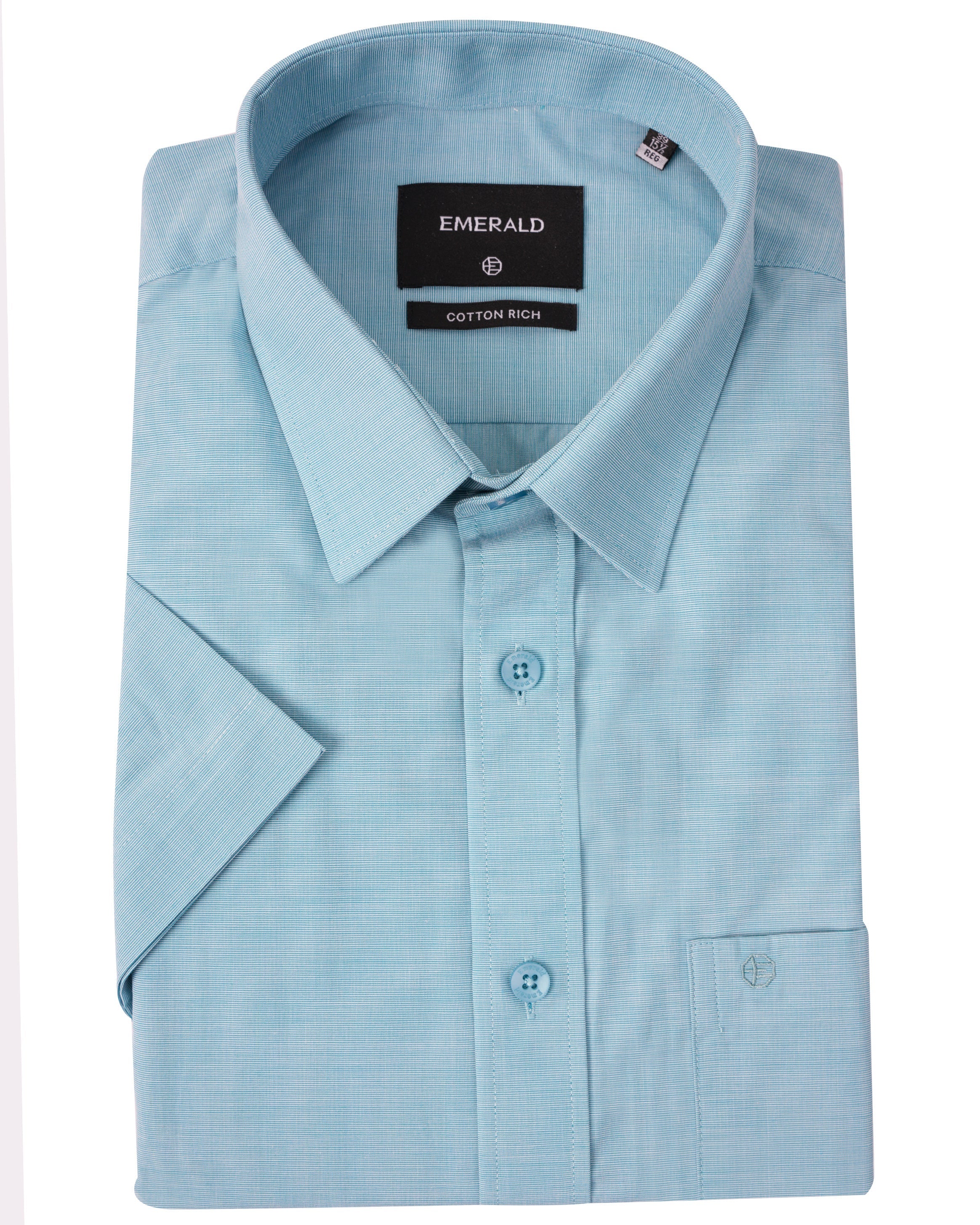 Emerald Formal Fil A Fil Regular Fit-Cashmere Blue