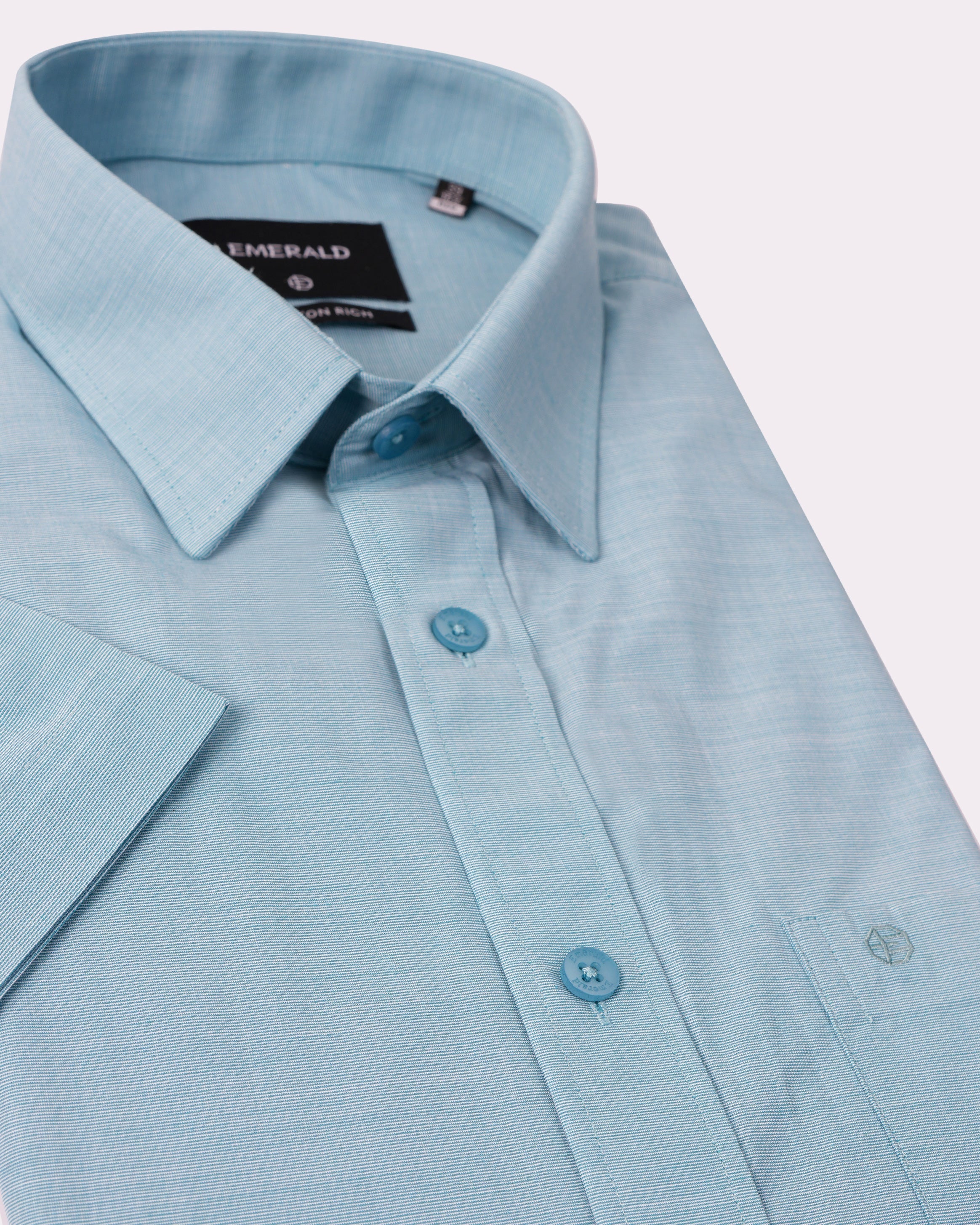 Emerald Formal Fil A Fil Regular Fit-Cashmere Blue