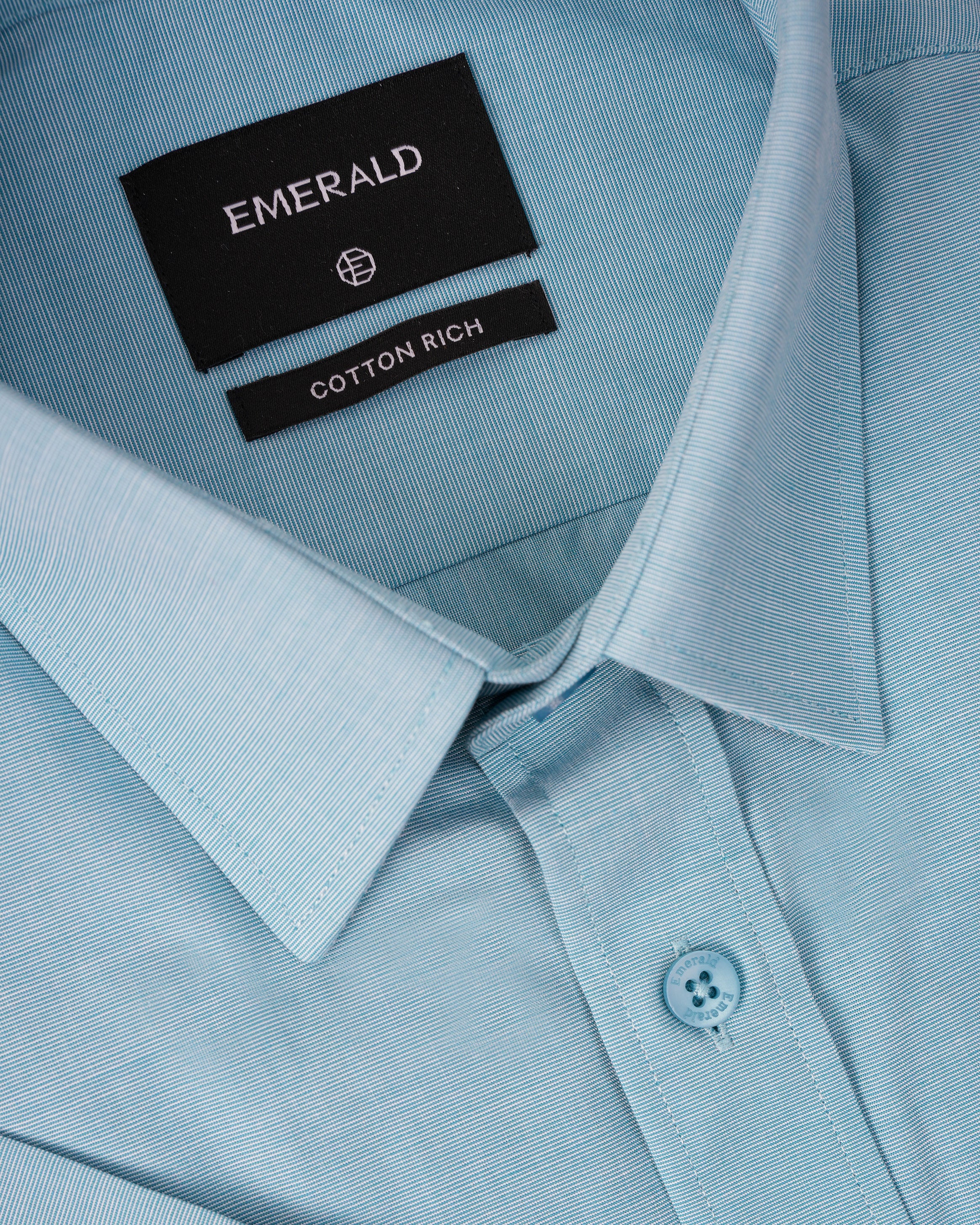 Emerald Formal Fil A Fil Regular Fit-Cashmere Blue