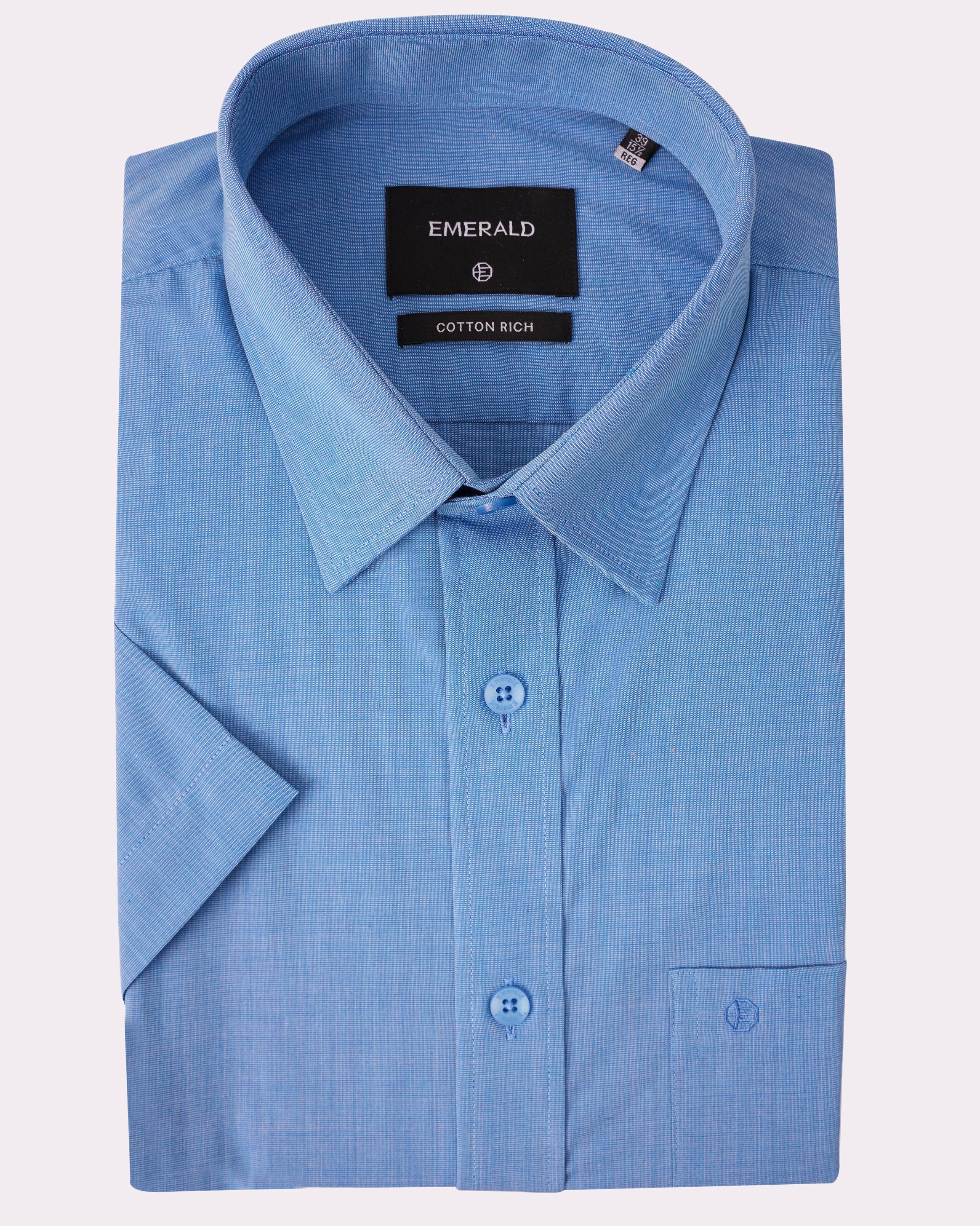 Emerald Formal Fil A Fil Regular Fit-Princess Blue