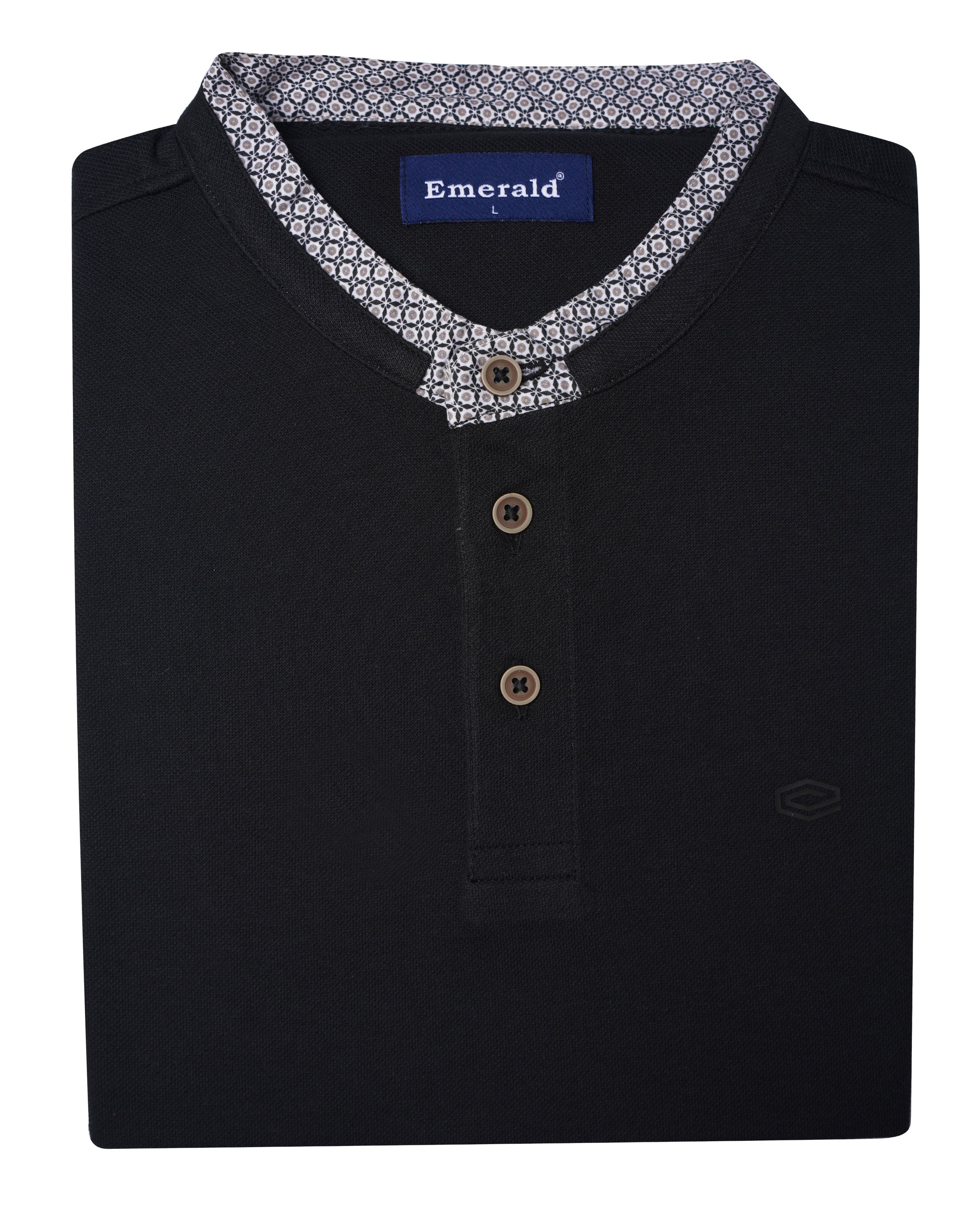 Polo Pique Solid Slim Fit-Black Inck