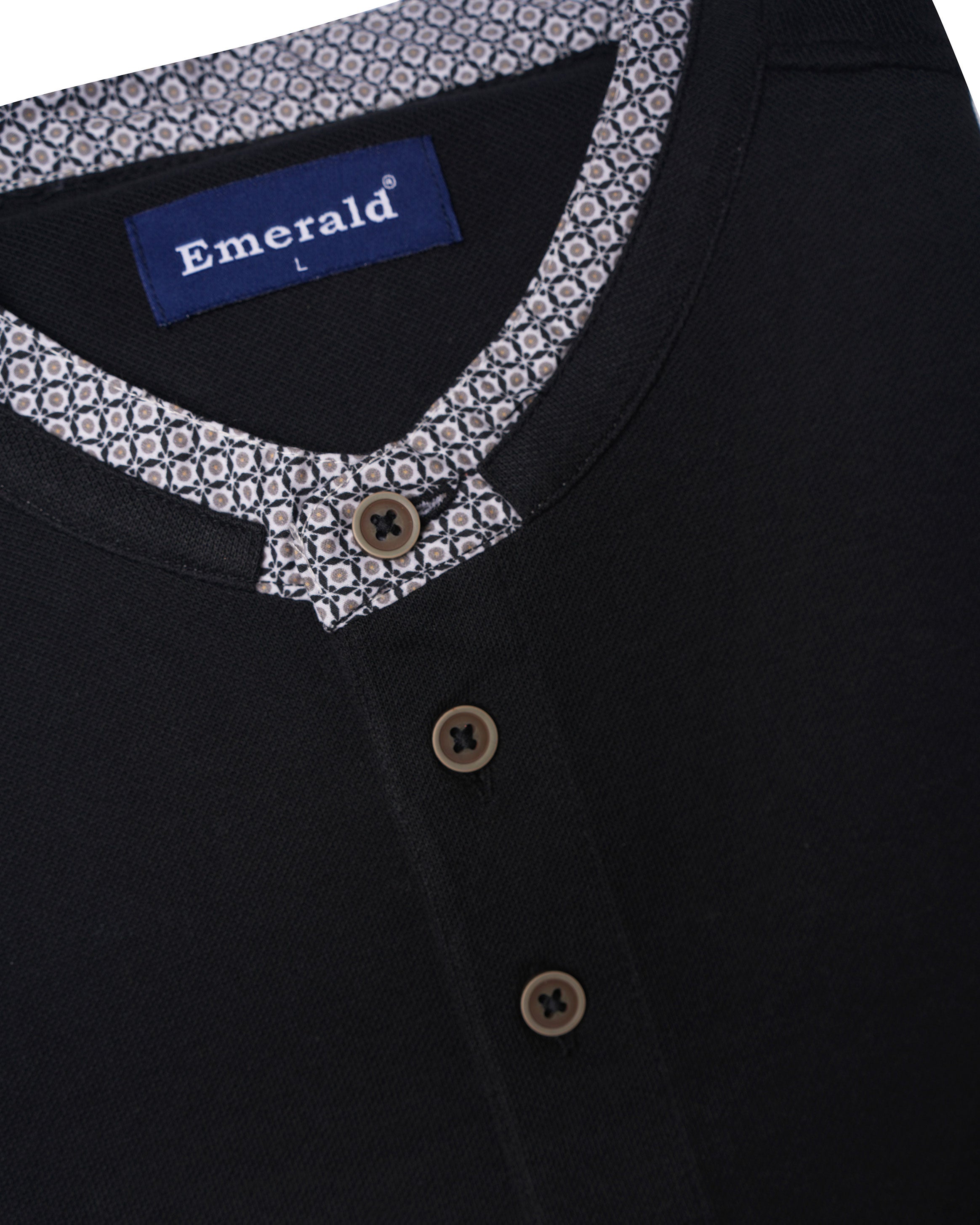 Polo Pique Solid Slim Fit-Black Inck