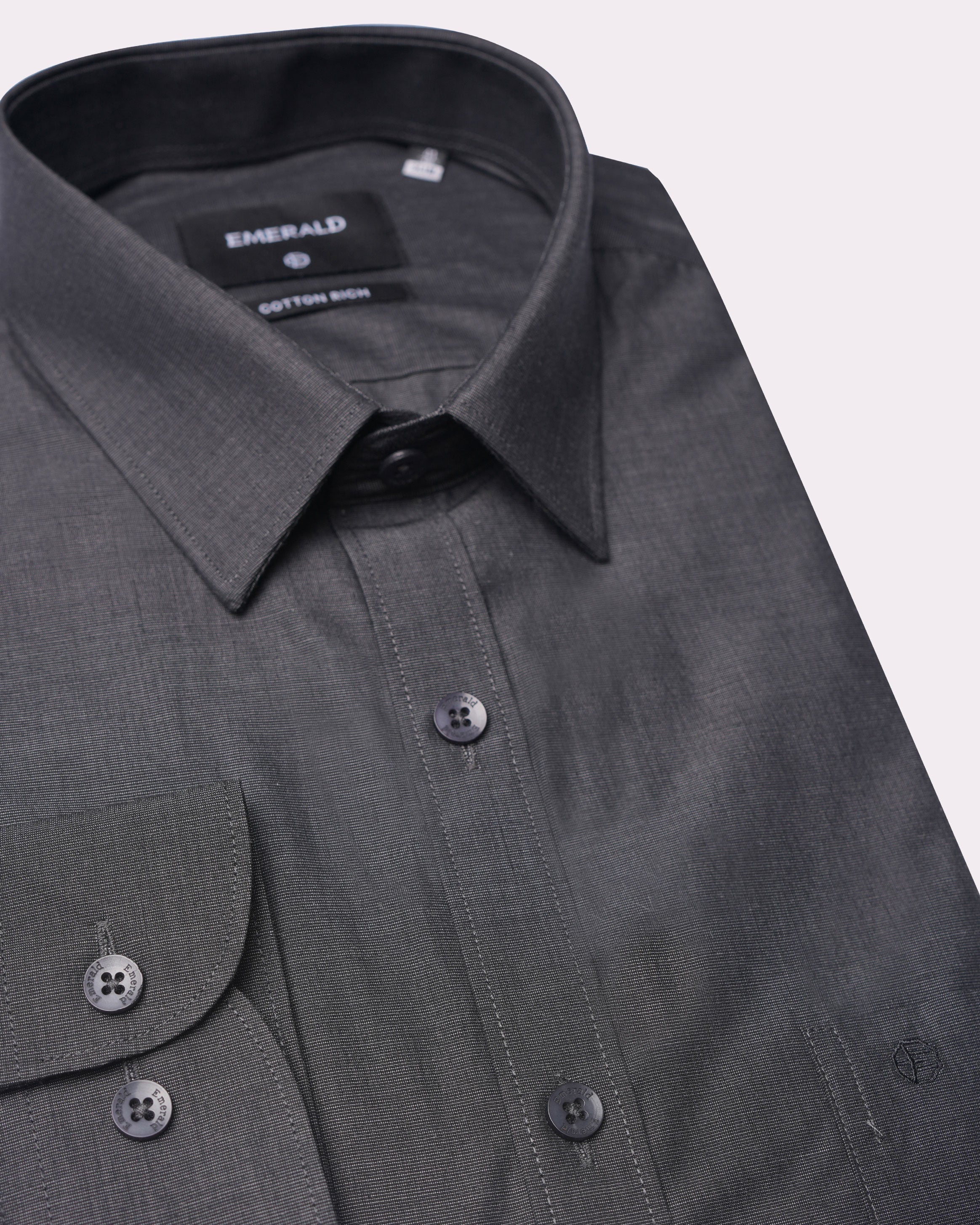 Emerald Formal Fil A Fil Slim Fit-Licorice