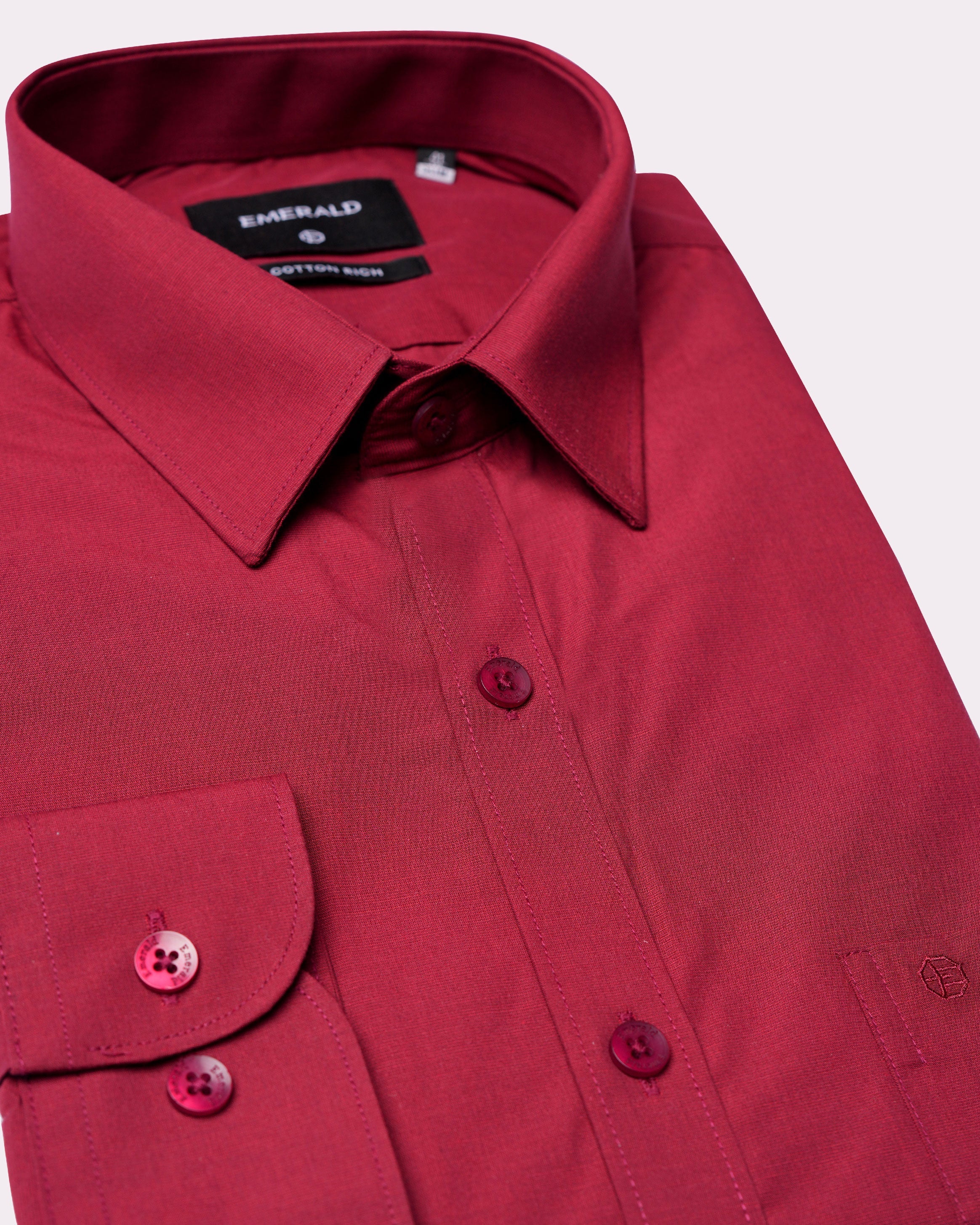 Emerald Formal Fil A Fil Slim Fit-True Red