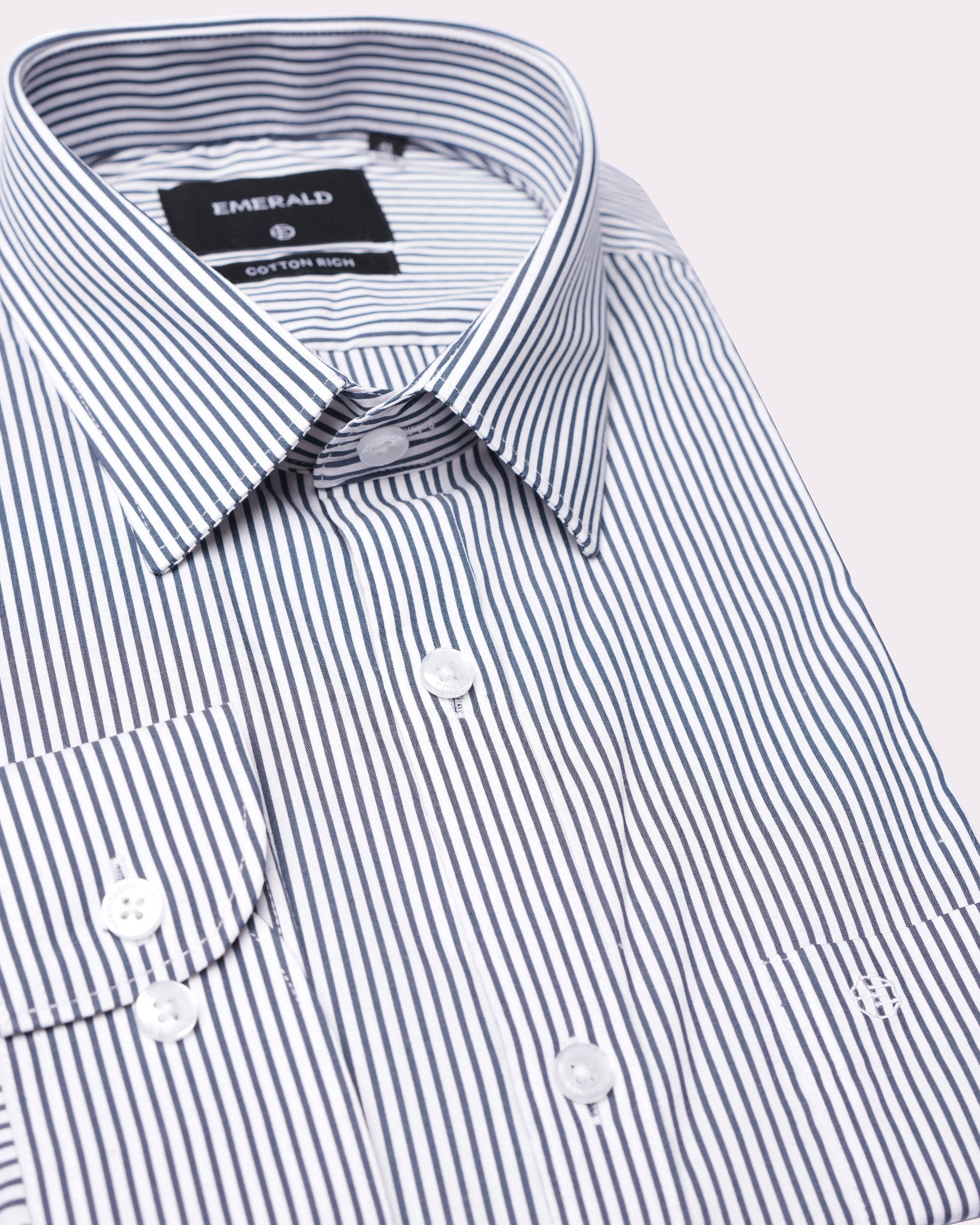 Emerald Formal Stripe Slim Fit-Astral Aura