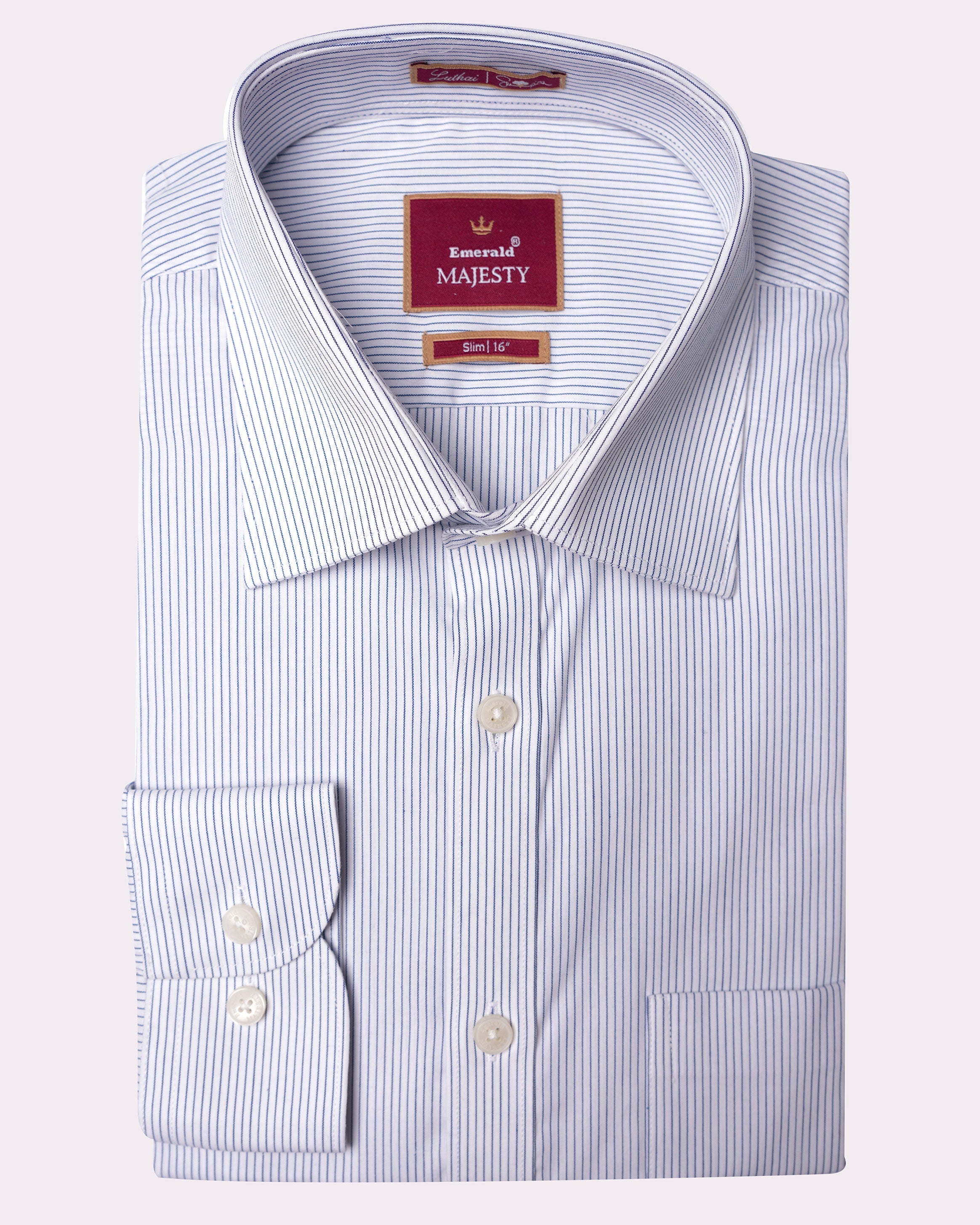 Emerald Majesty Stripe Slim Fit-Bright Cobalt