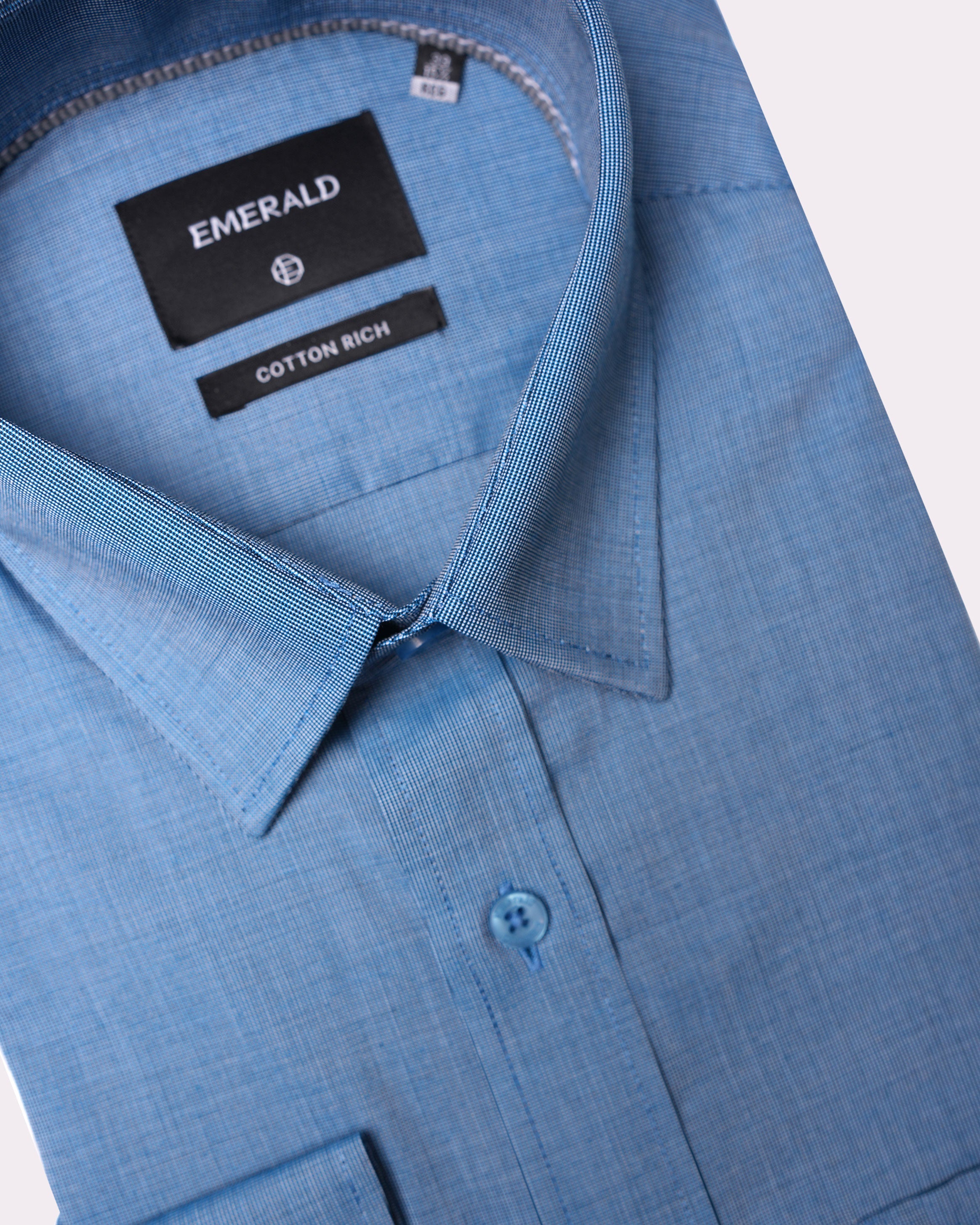 Emerald Corporate Tril A Fil Regular Fit-Cashmere Blue