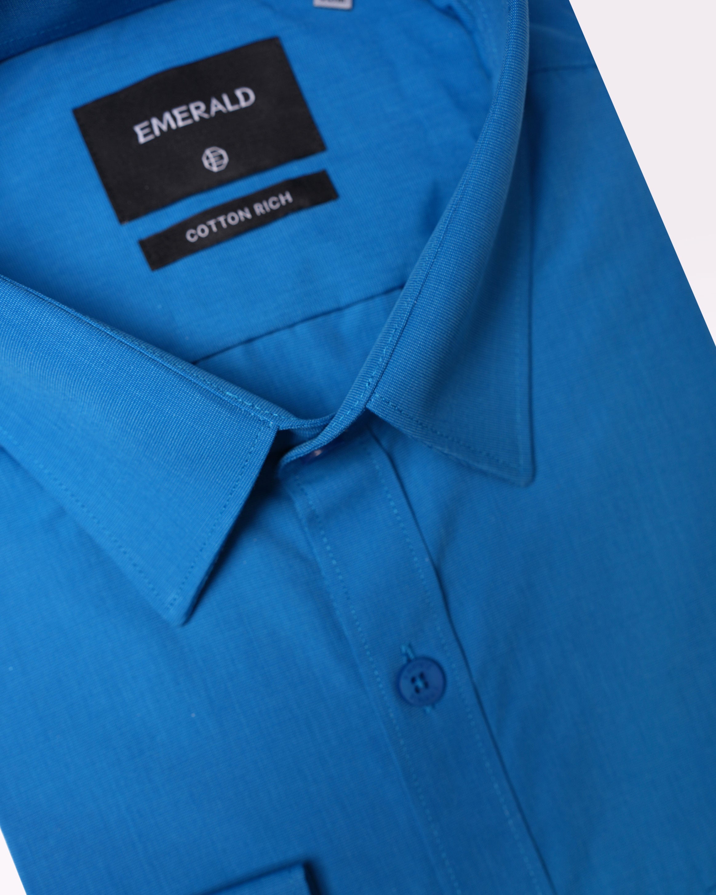 Emerald Formal Fil A Fil Slim Fit-Methly Blue