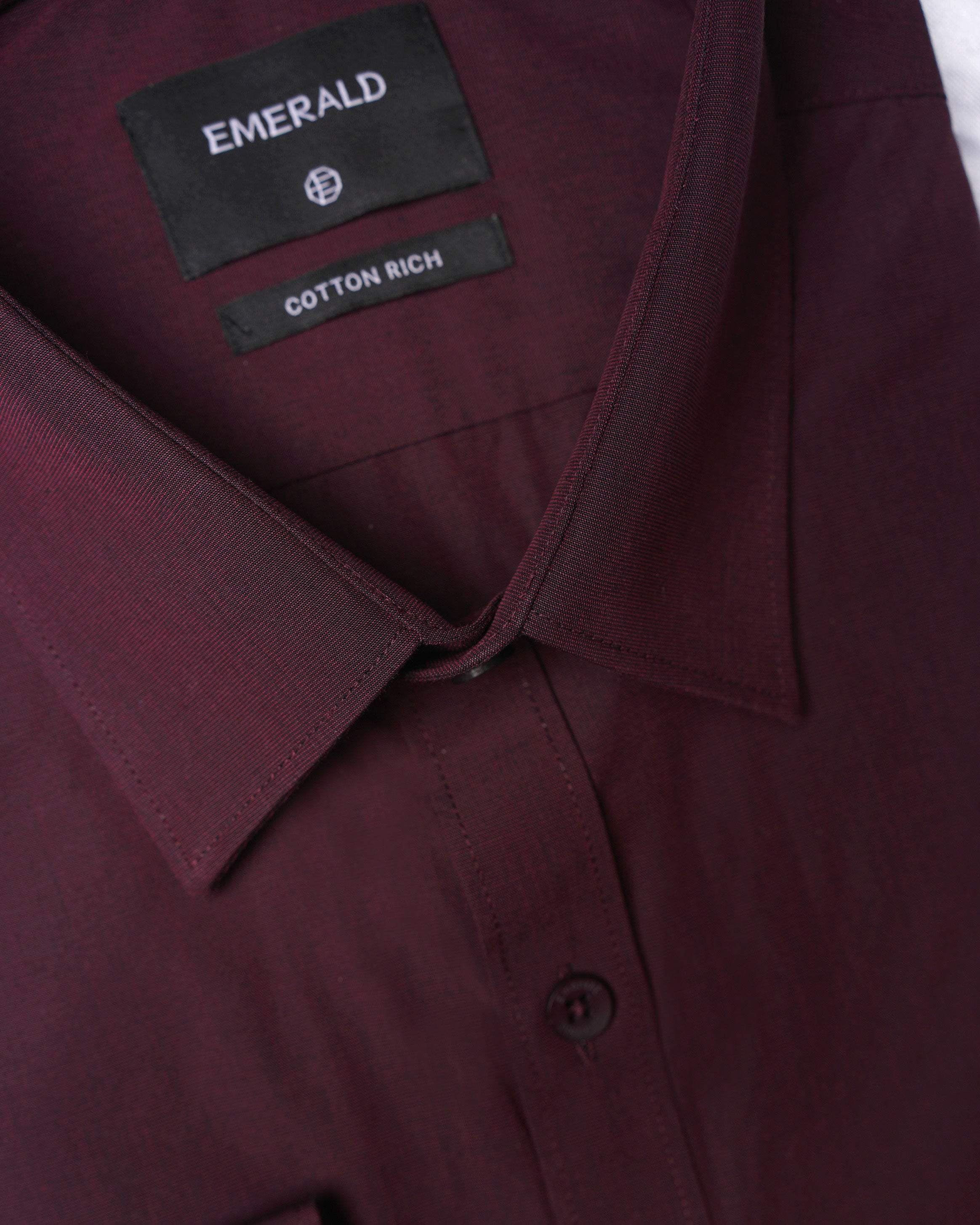 Emerald Formal Fil A Fil Slim Fit-Garnet