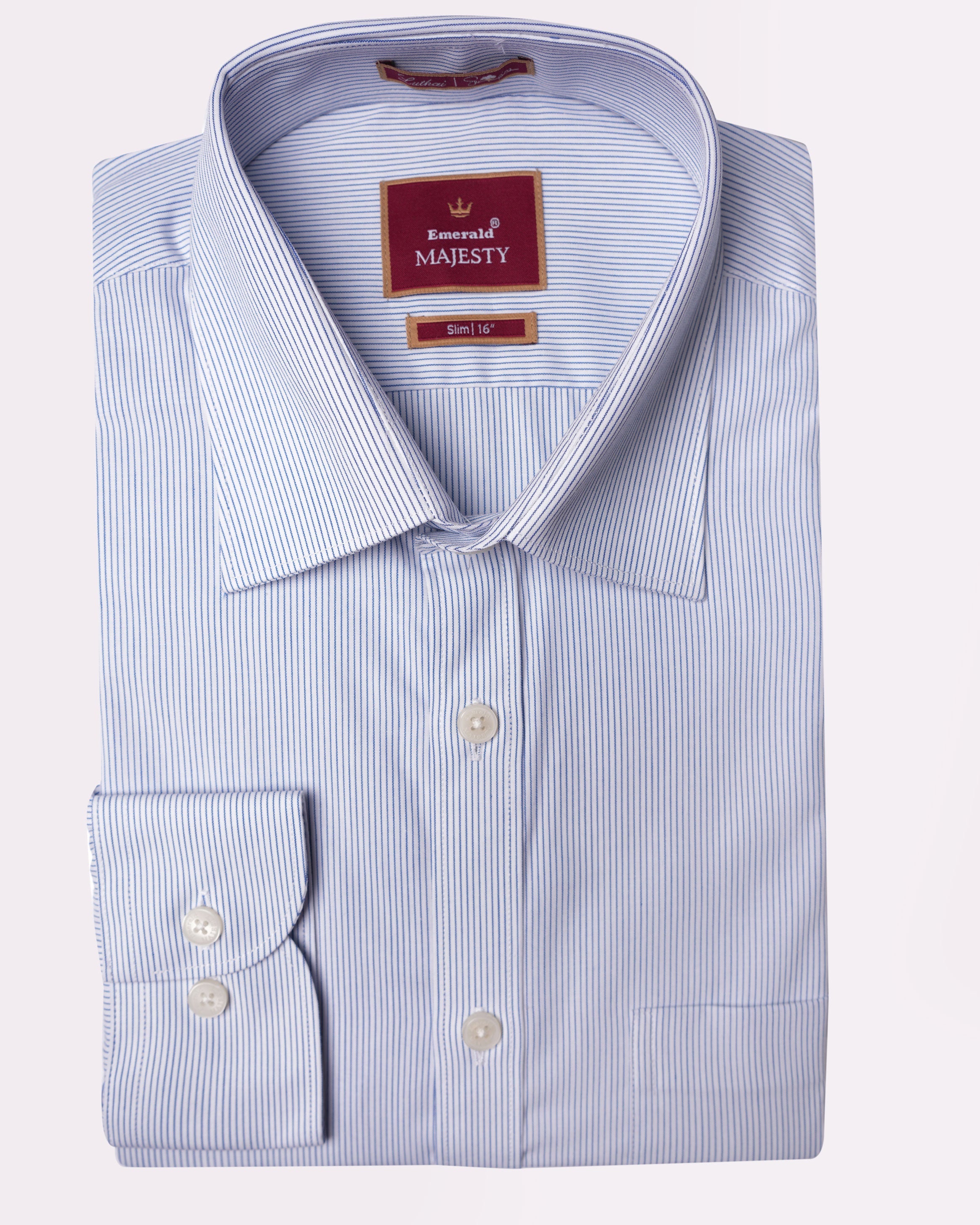 Emerald Majesty Stripe Slim Fit-Twilight
