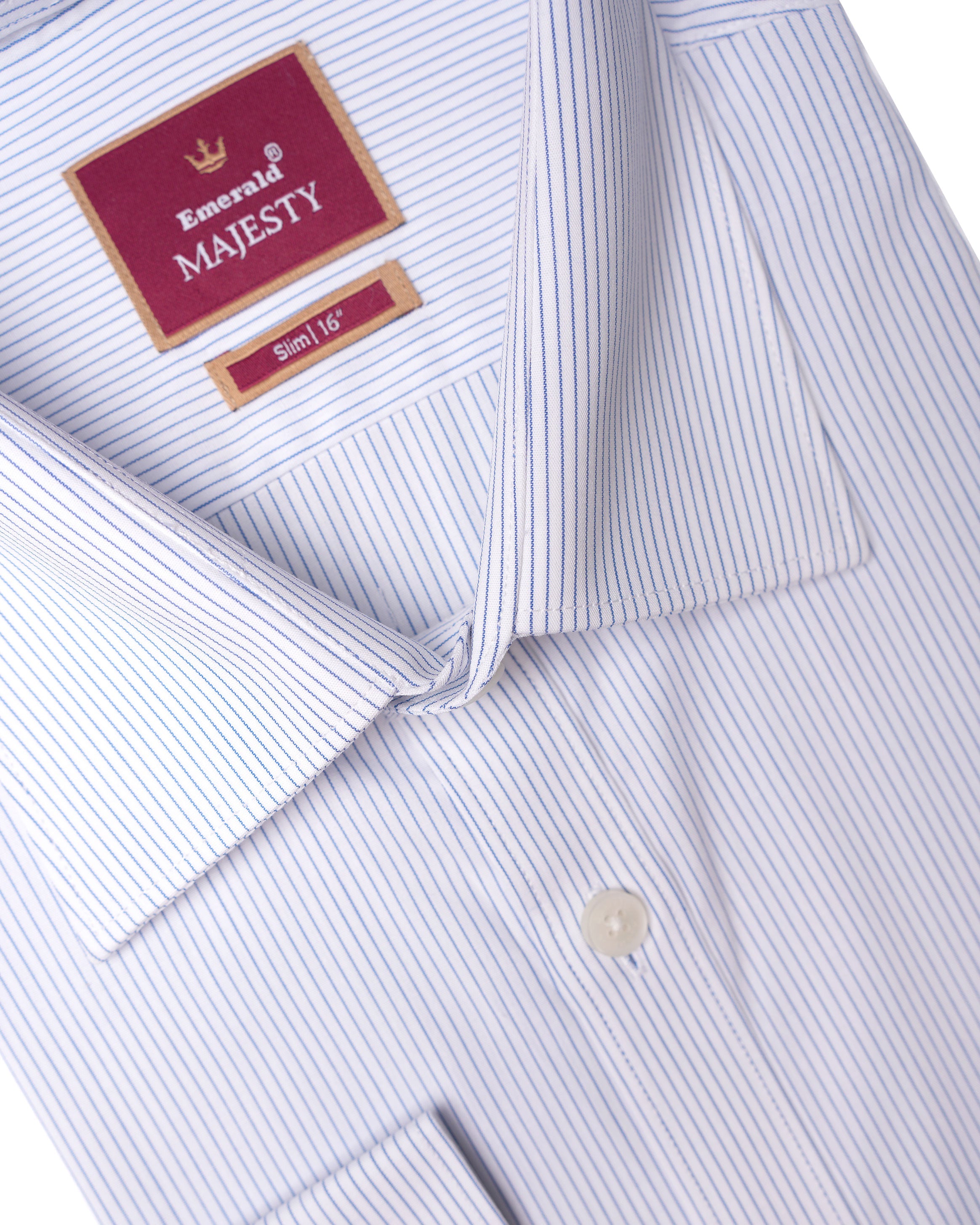 Emerald Majesty Stripe Slim Fit-Blue Nights