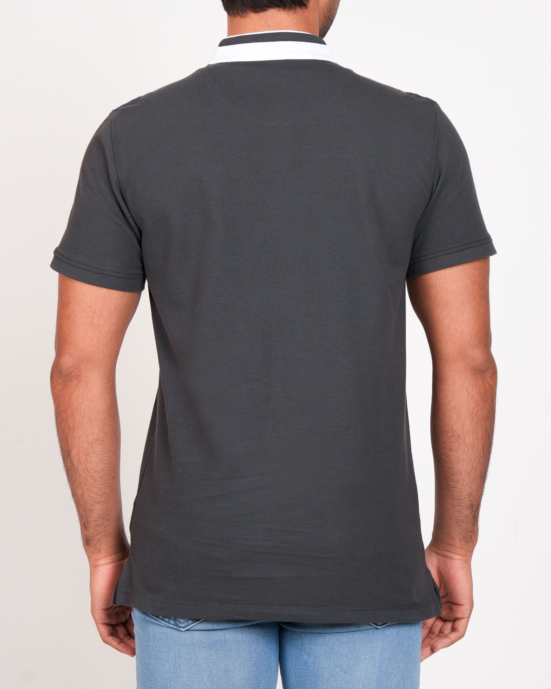 Polo Pique Solid Slim Fit-Cloud Burst