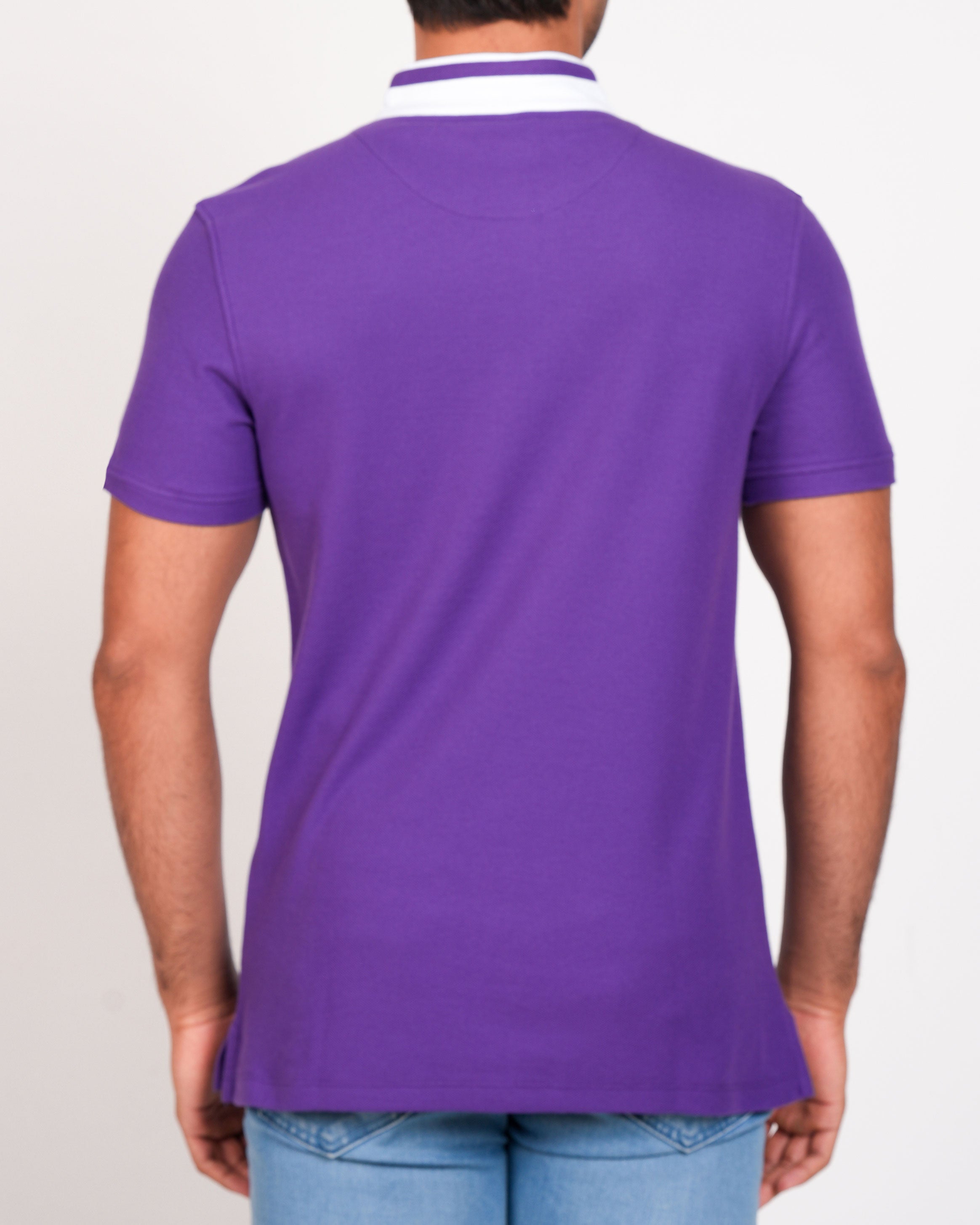 Polo Pique Solid Slim Fit-Prism Violet